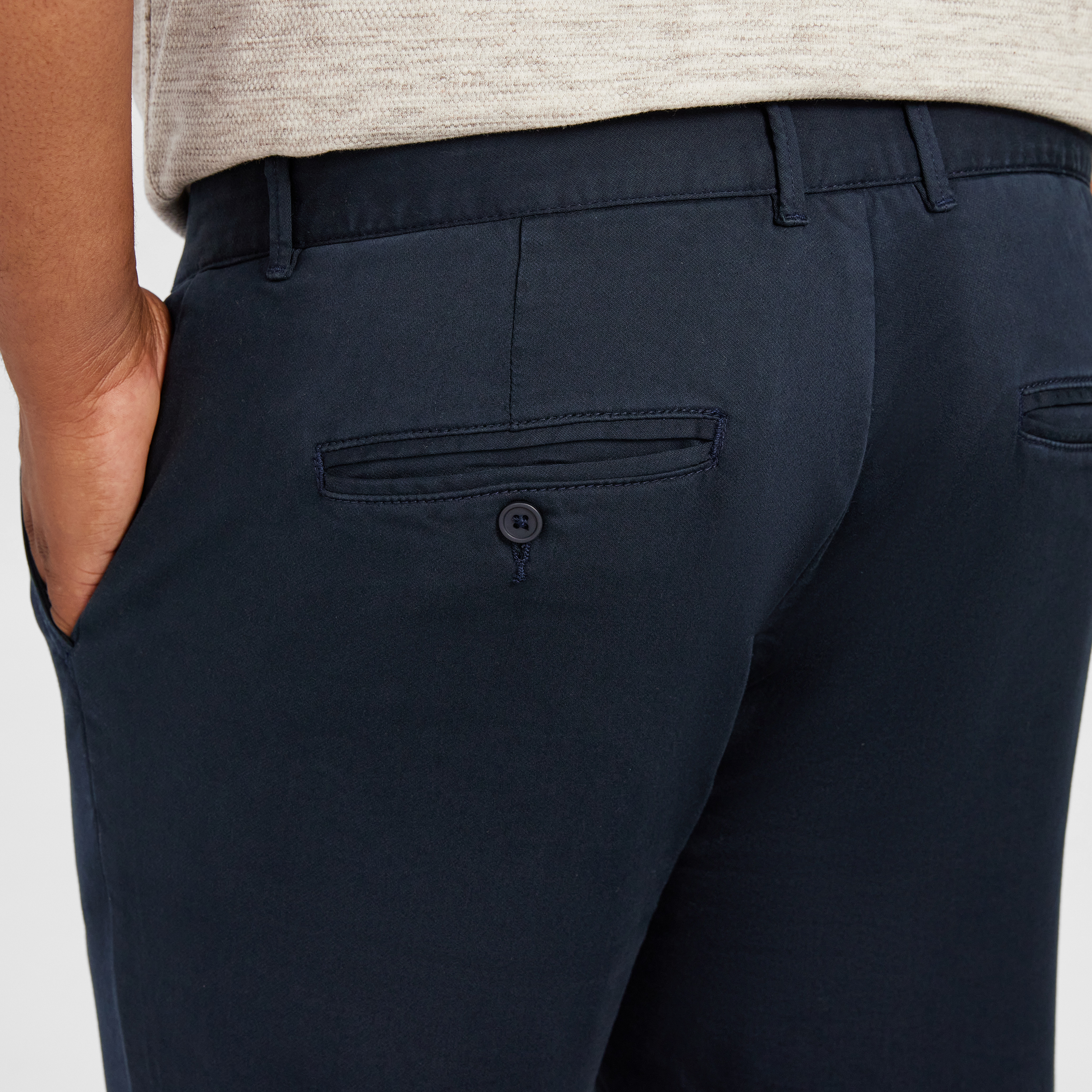 Navy Ellister Slim Stretch Chino