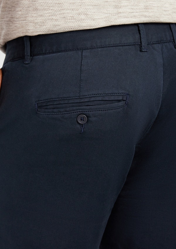 Navy Ellister Slim Stretch Chino