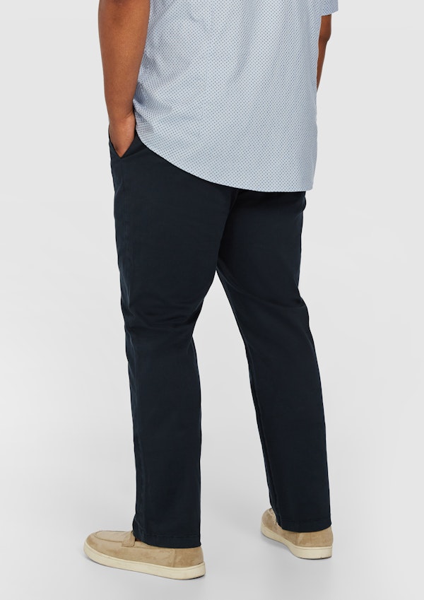 Navy Hastings Elastic Back Waist Chino