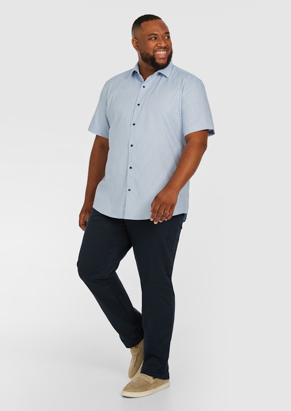 Navy Hastings Elastic Back Waist Chino