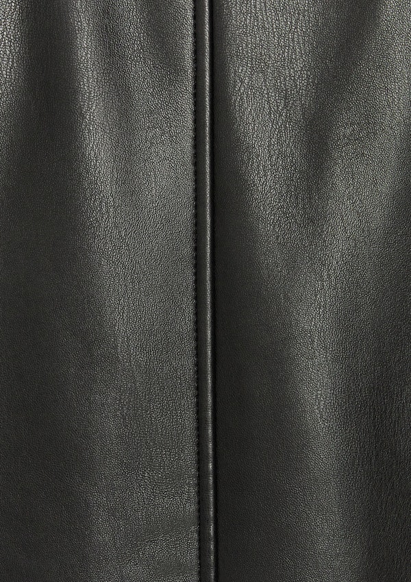 Black Wyman Faux Leather Jacket