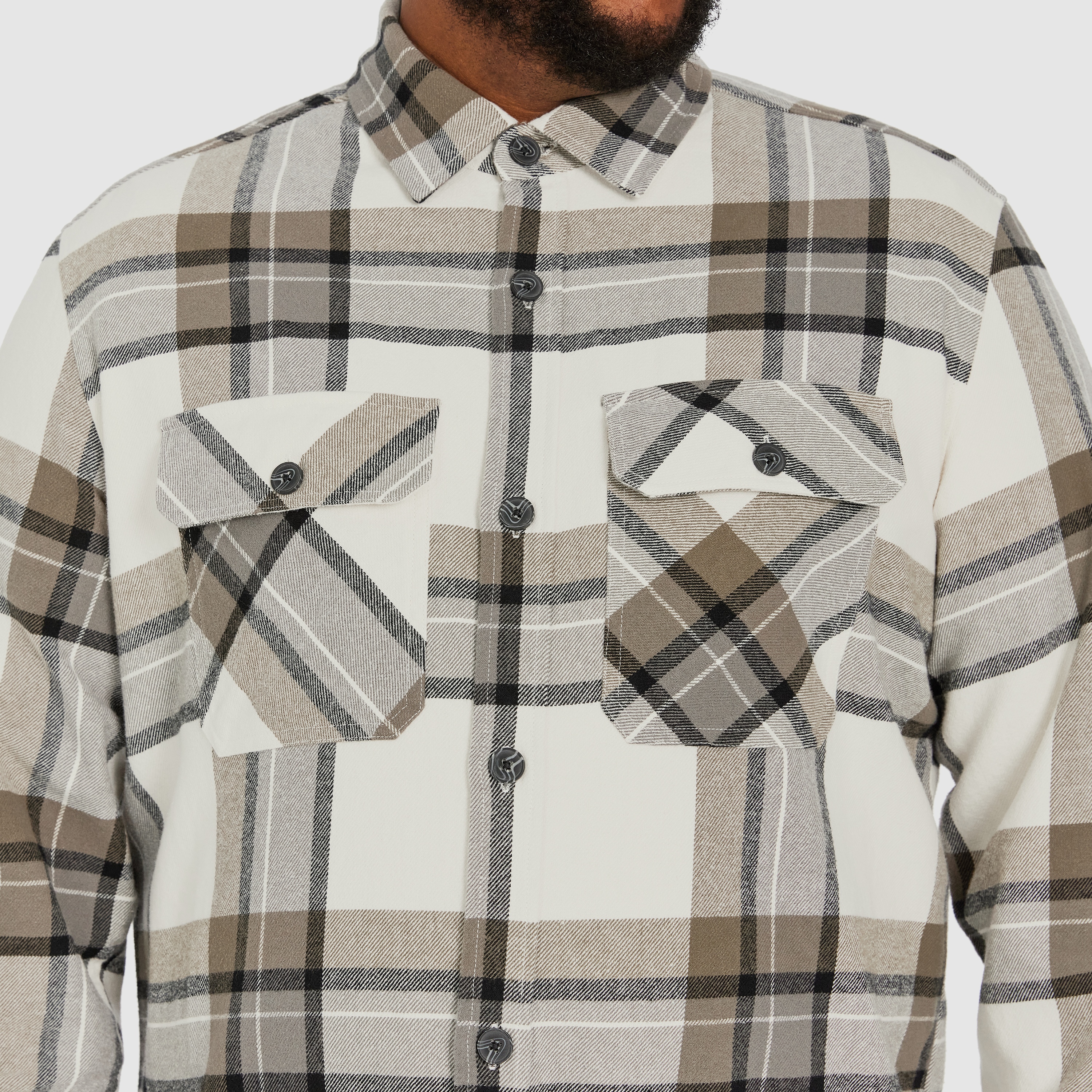 Stone Midway Check Overshirt