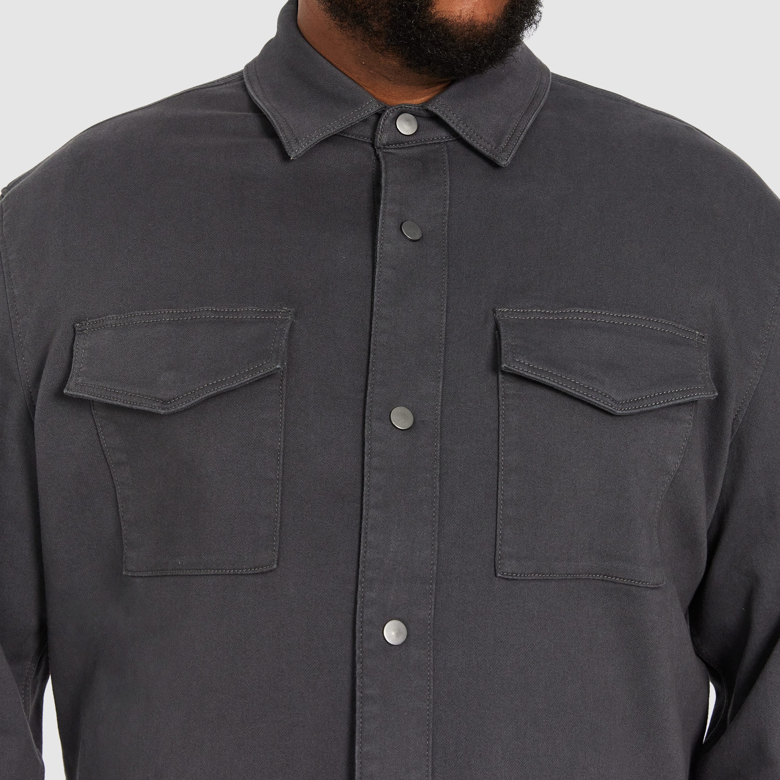 Steel Blue Leader Stretch Overshirt