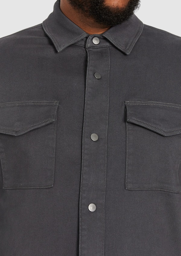Steel Blue Leader Stretch Overshirt