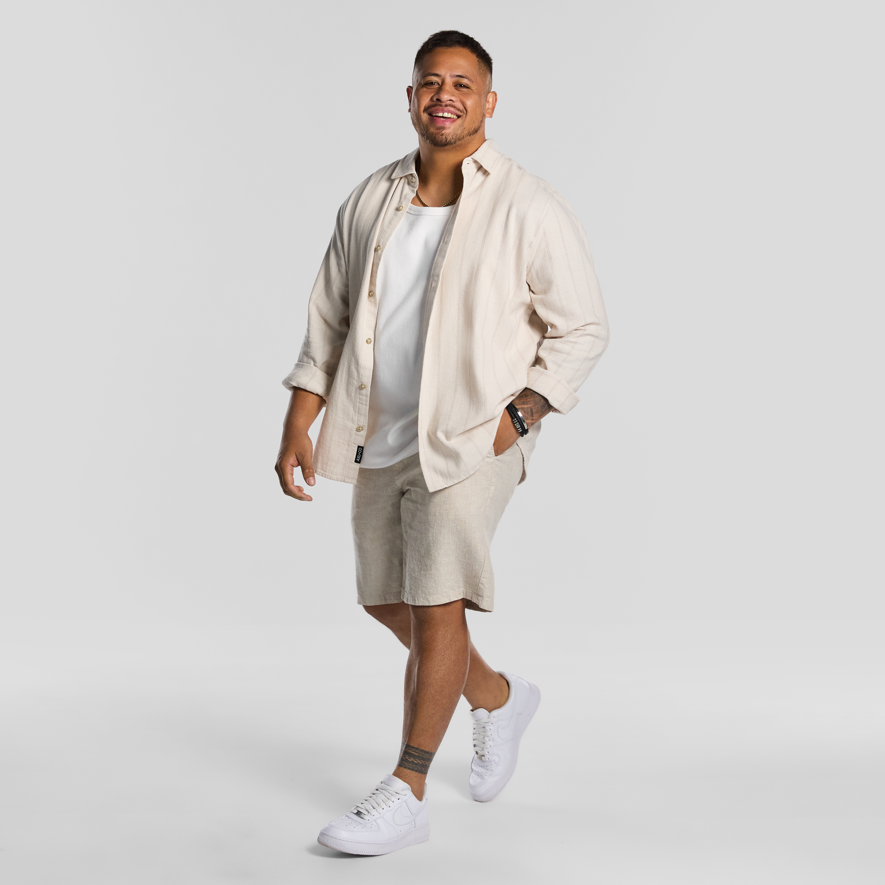 Sand Miami Textured Casual Shirt