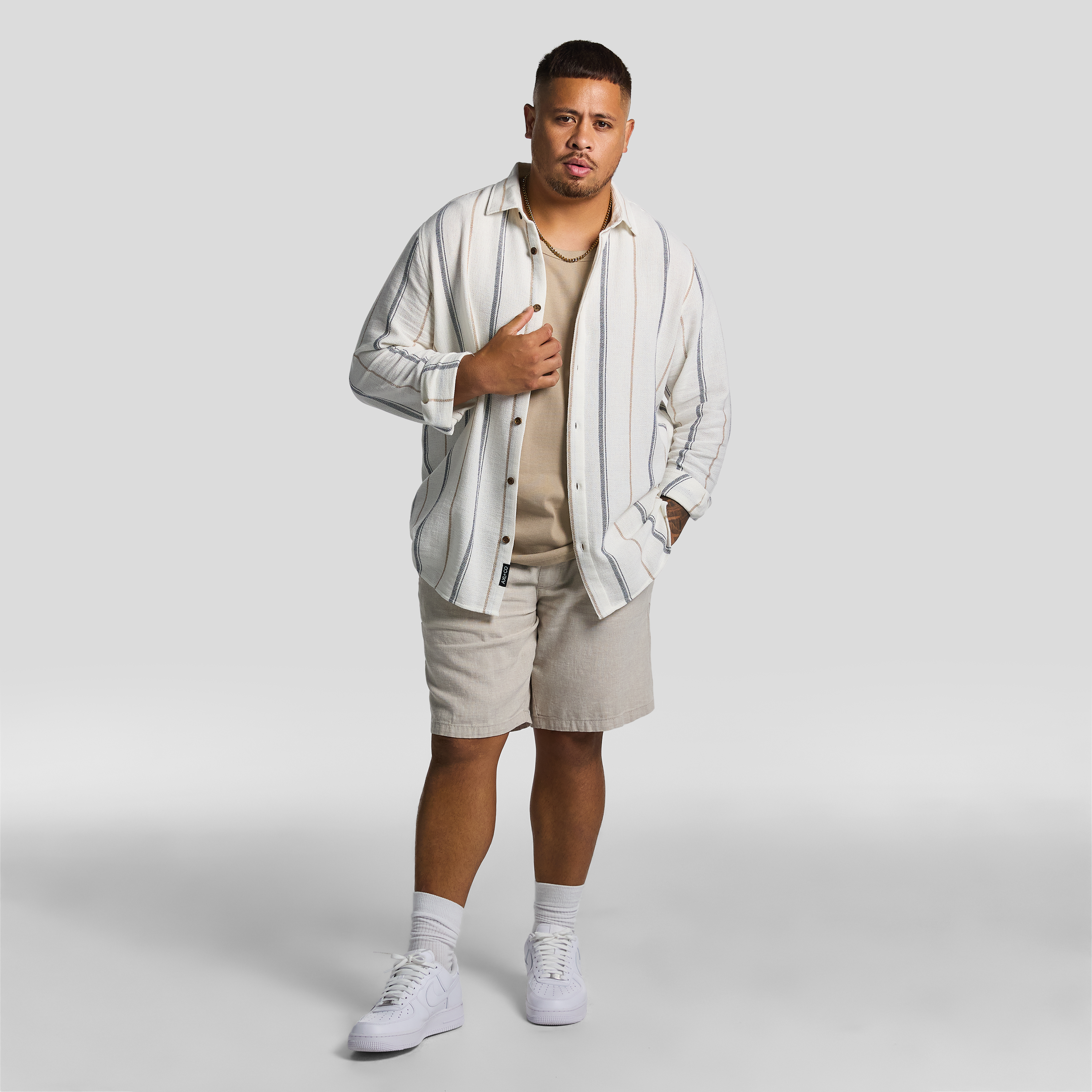 Off White Alamo Textured Casual Shirt