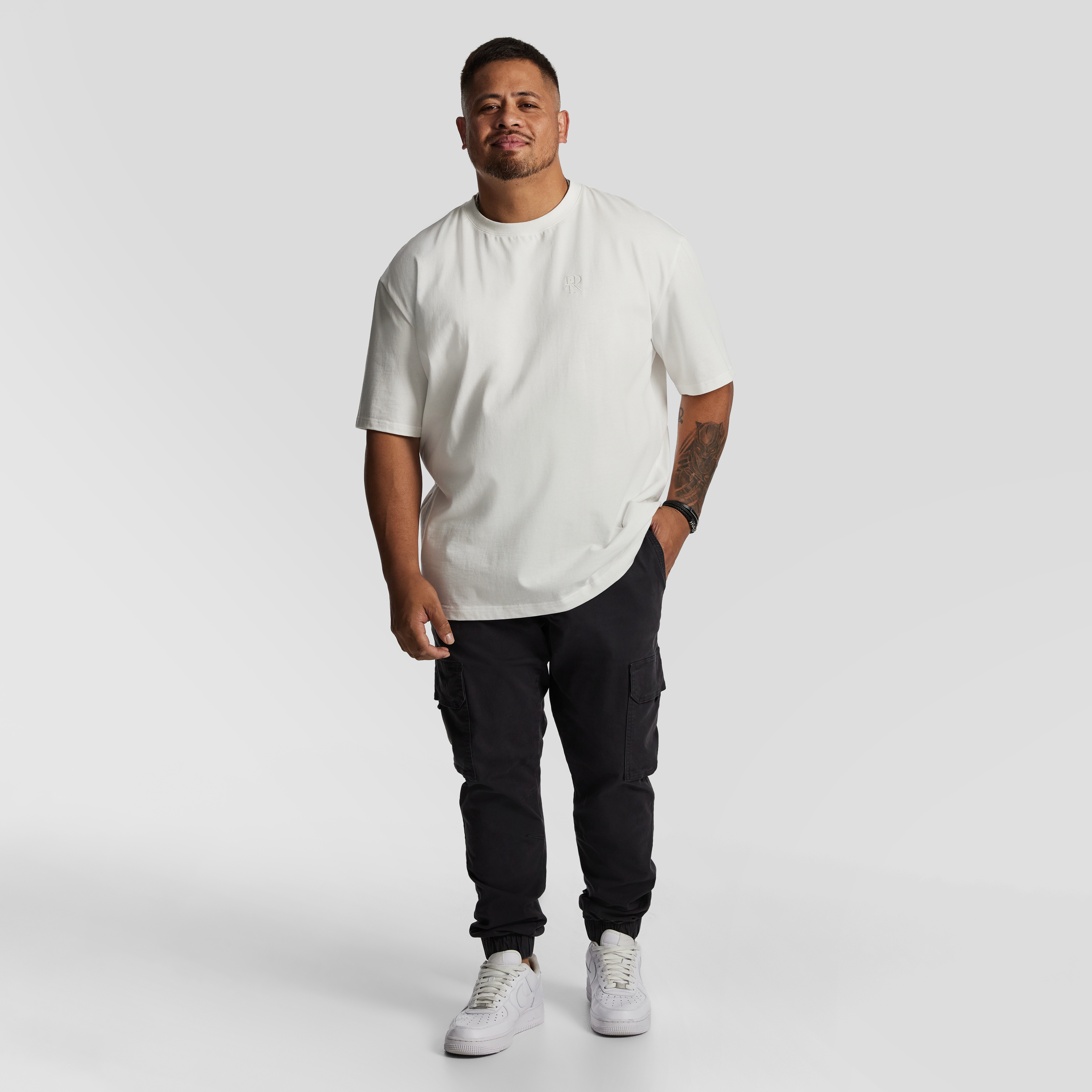 Charcoal Dawson Cuffed Stretch Cargo