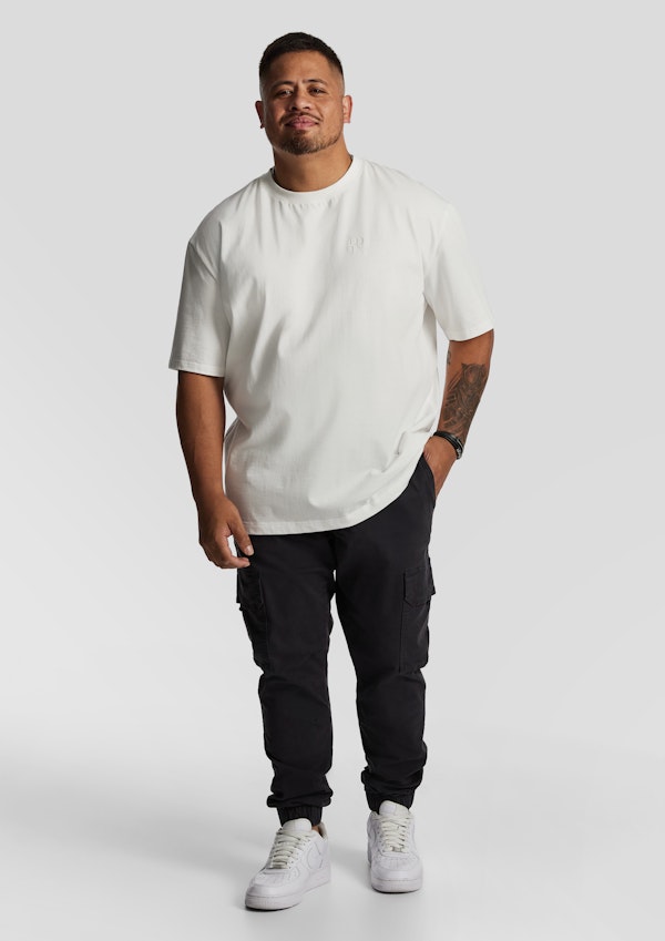 Charcoal Dawson Cuffed Stretch Cargo