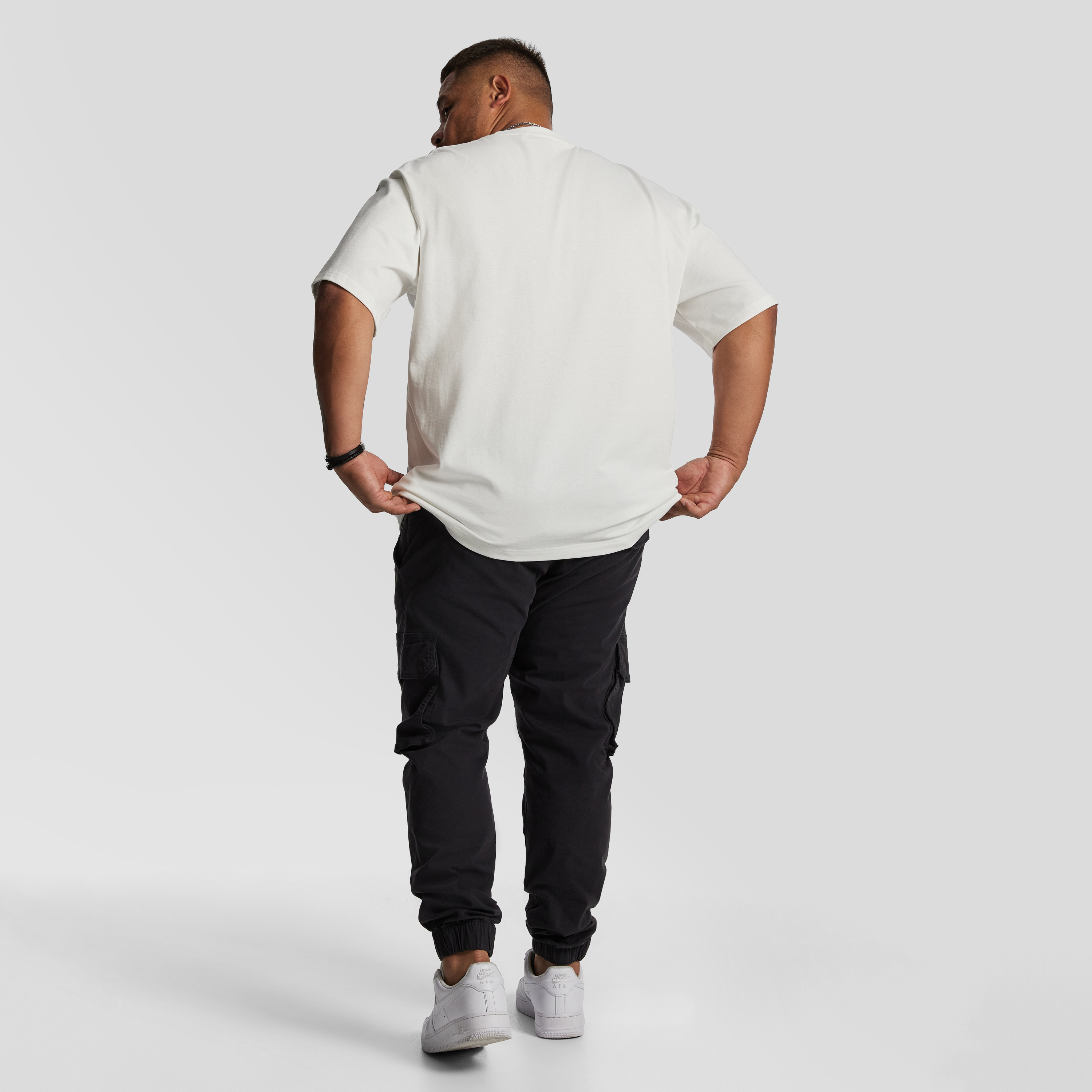 Charcoal Dawson Cuffed Stretch Cargo