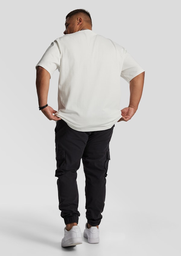 Charcoal Dawson Cuffed Stretch Cargo