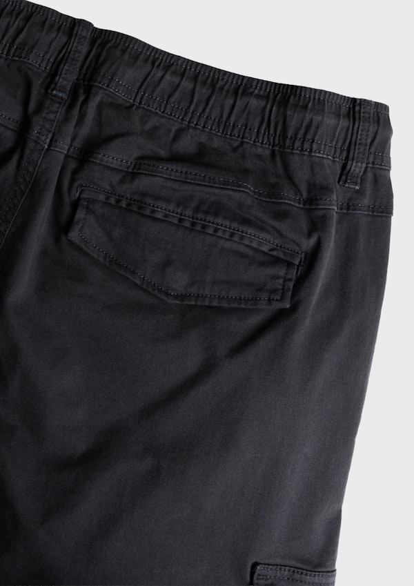 Charcoal Dawson Cuffed Stretch Cargo