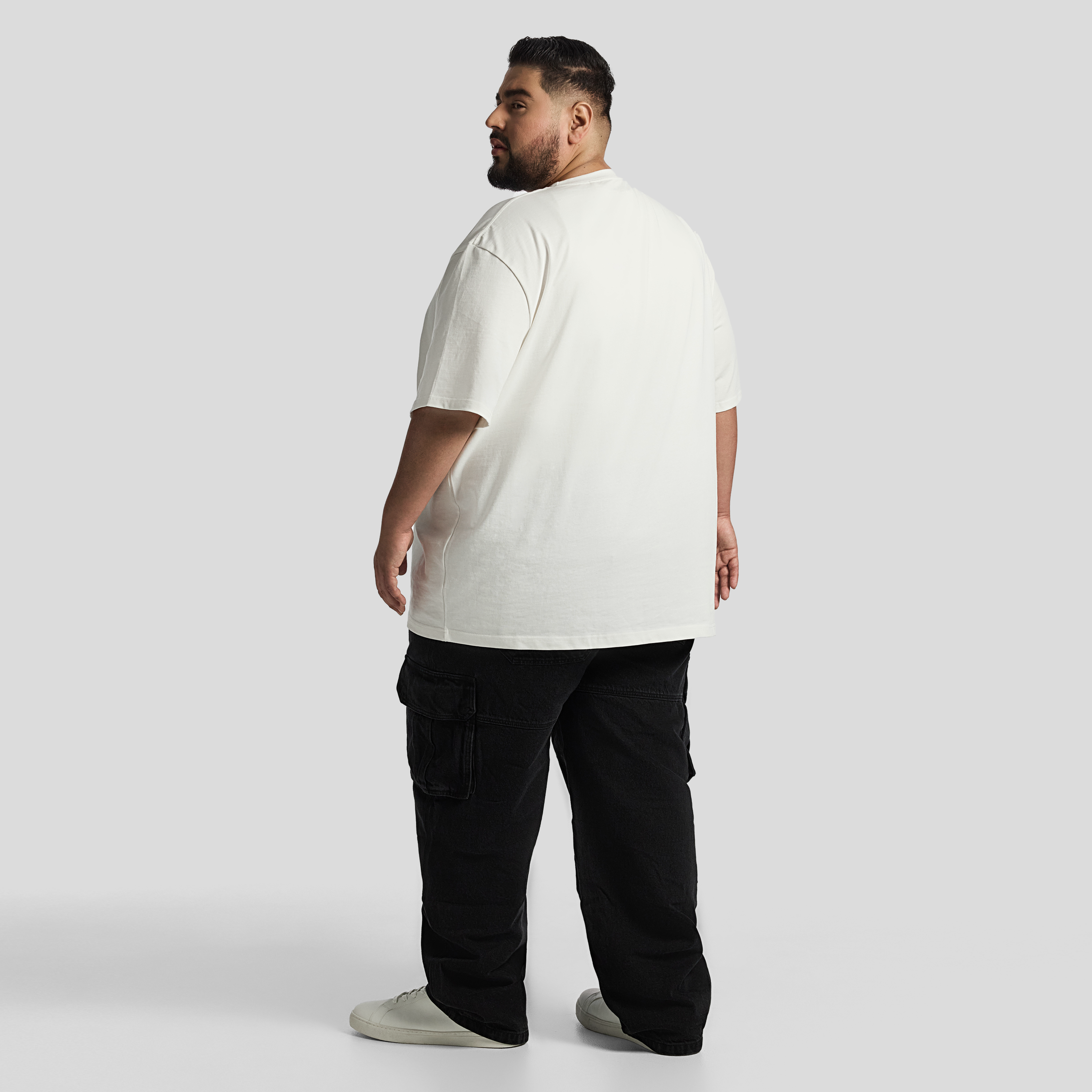 Washed Black Gabe Relaxed Denim Cargo Pant