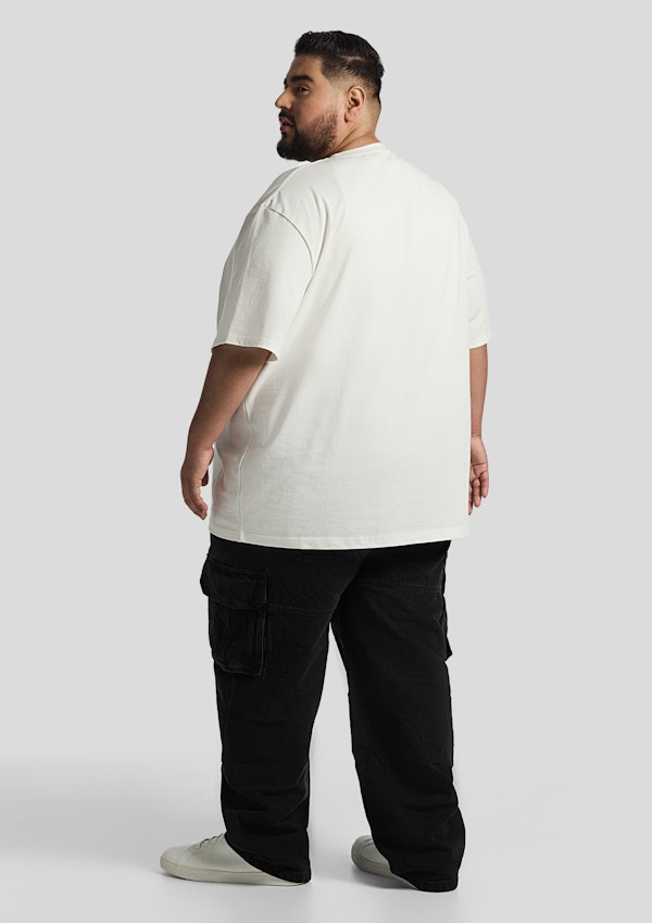 Washed Black Gabe Relaxed Denim Cargo Pant