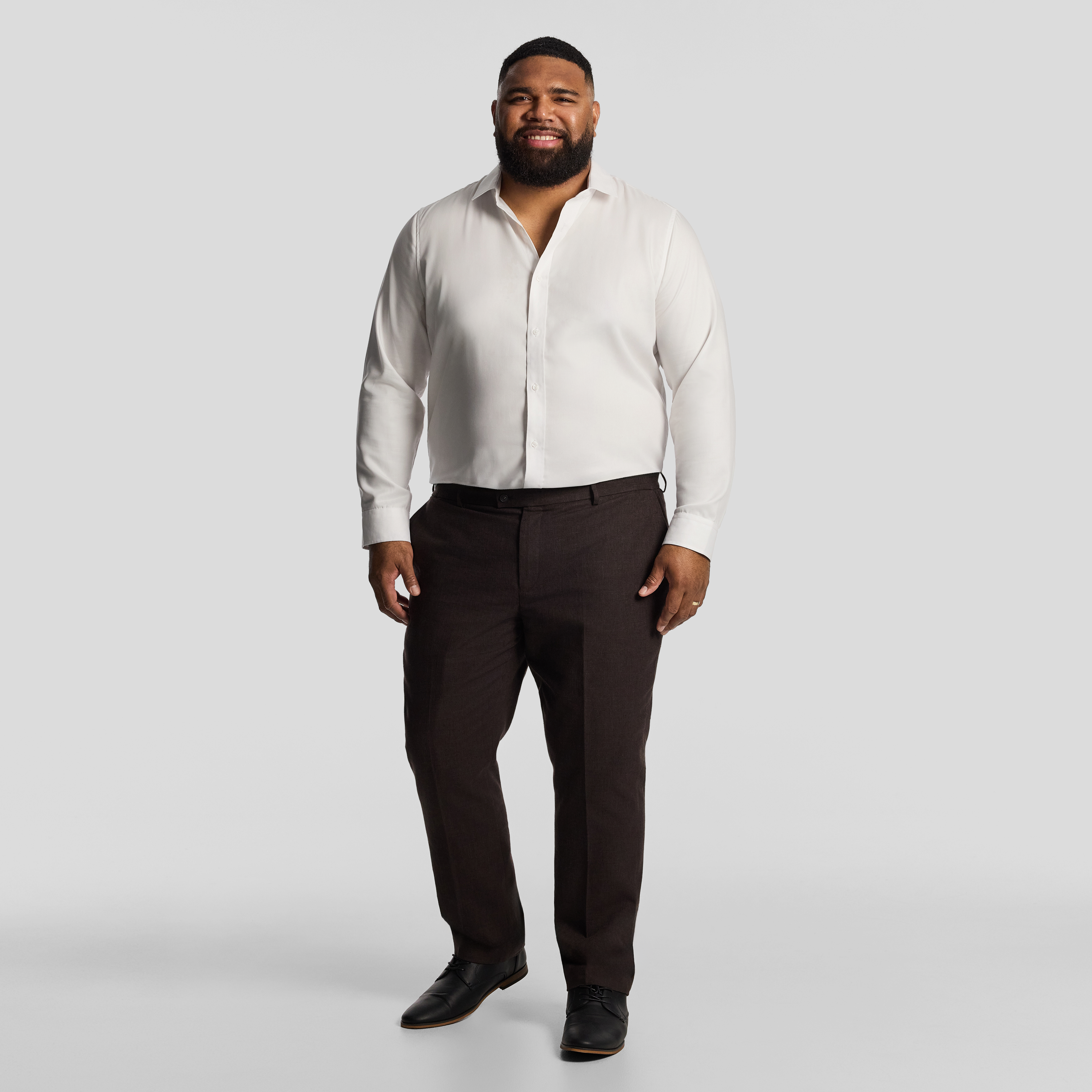 Chocolate Harper Slim Cotton Linen Dress Pant
