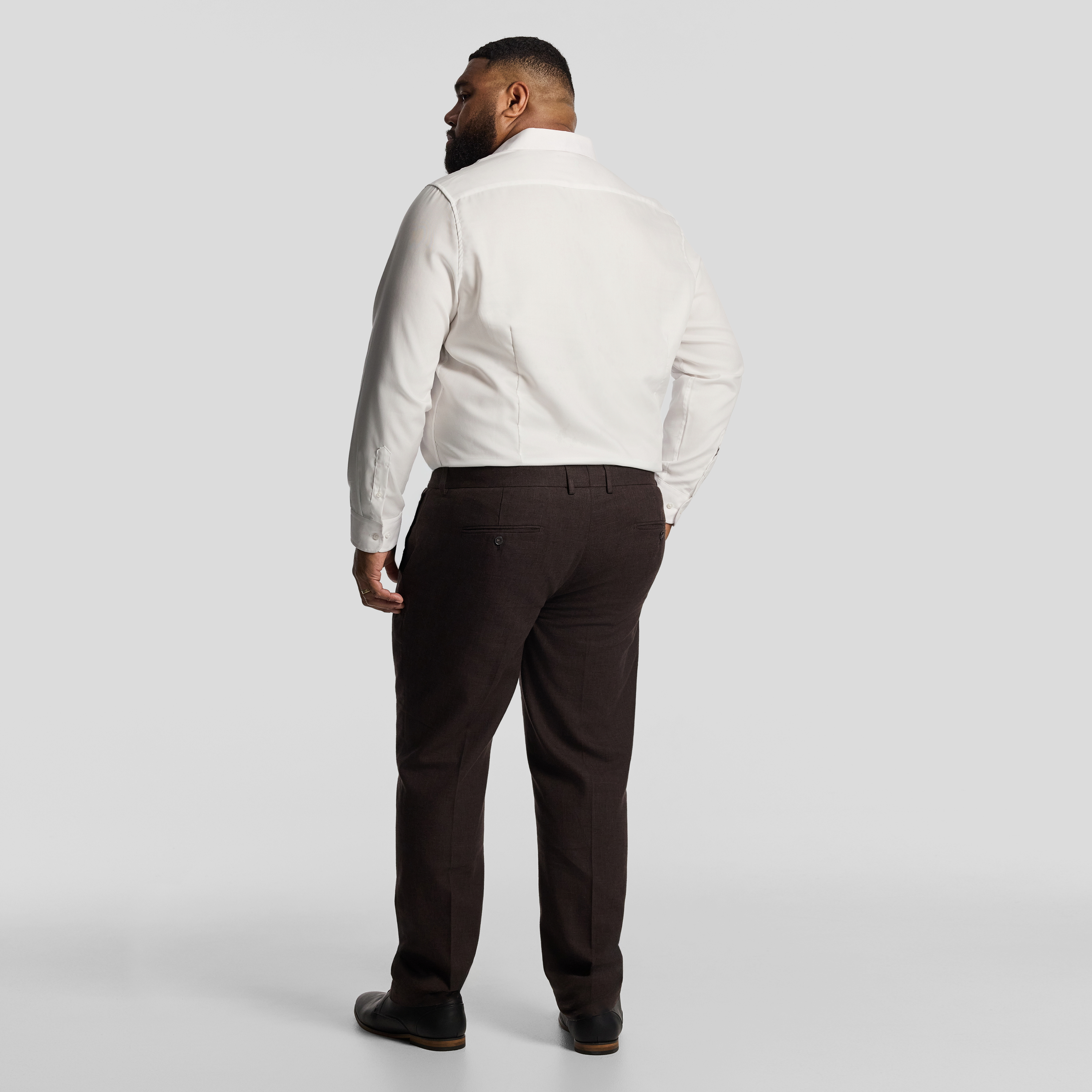Chocolate Harper Slim Cotton Linen Dress Pant