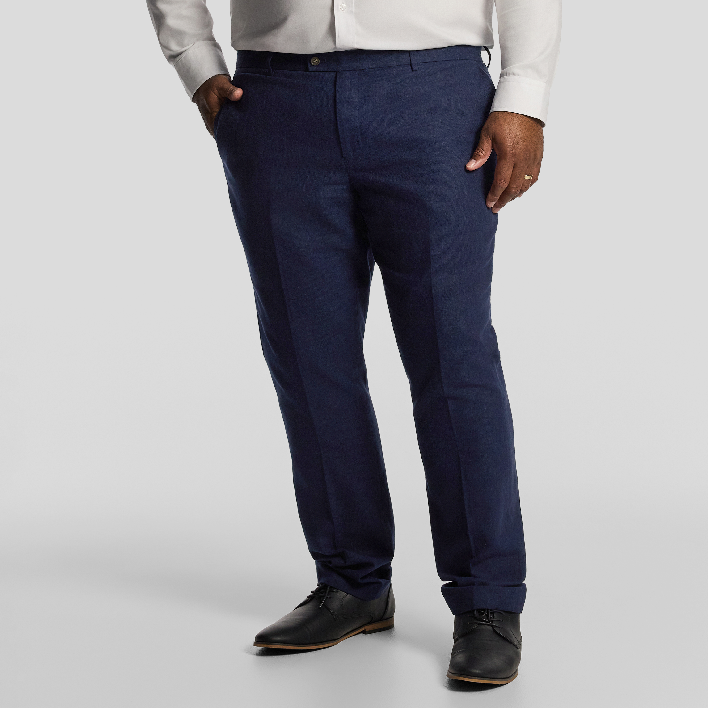 Harper Slim Cotton Linen Dress Pant