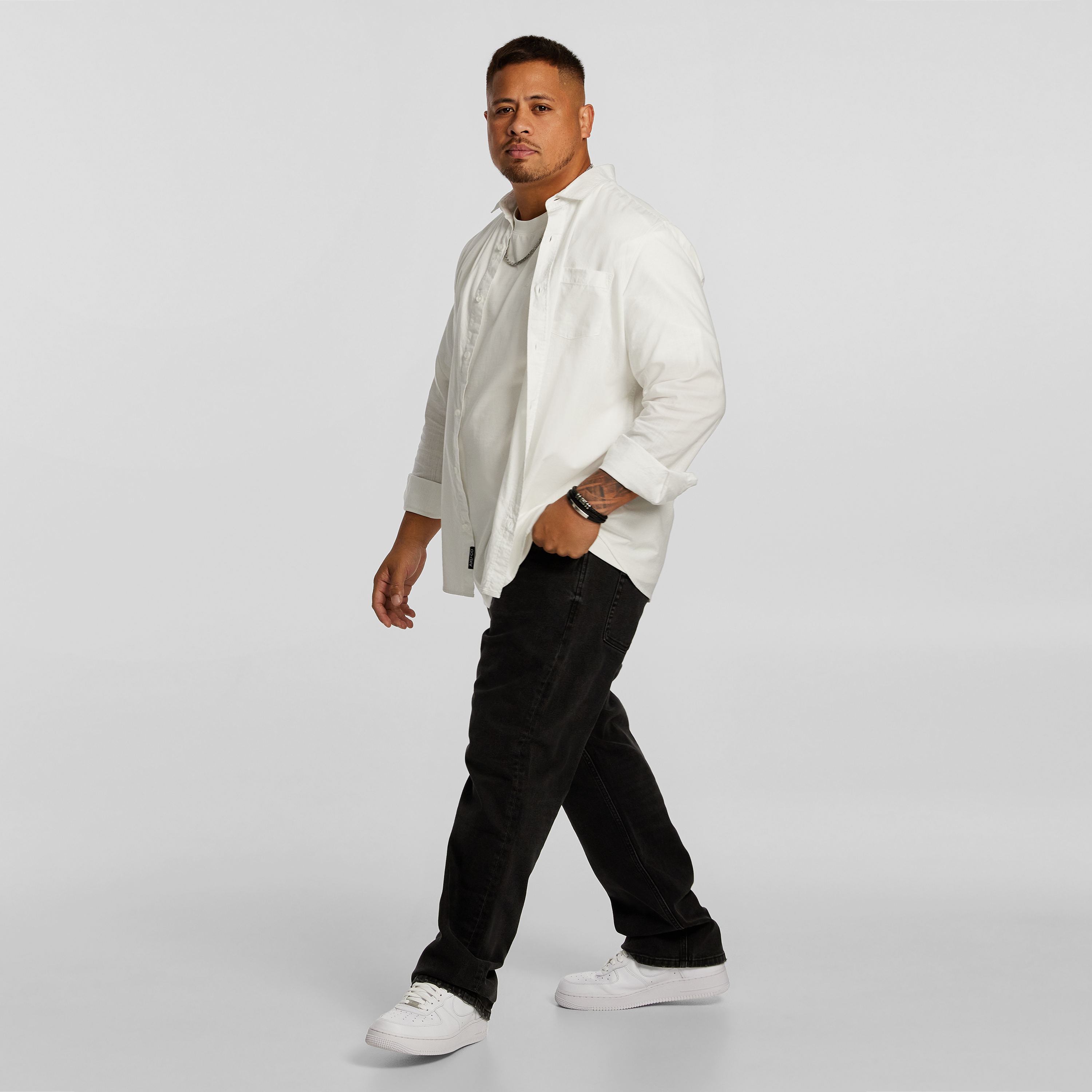 Washed Black Dalston Stretch Relaxed Jean