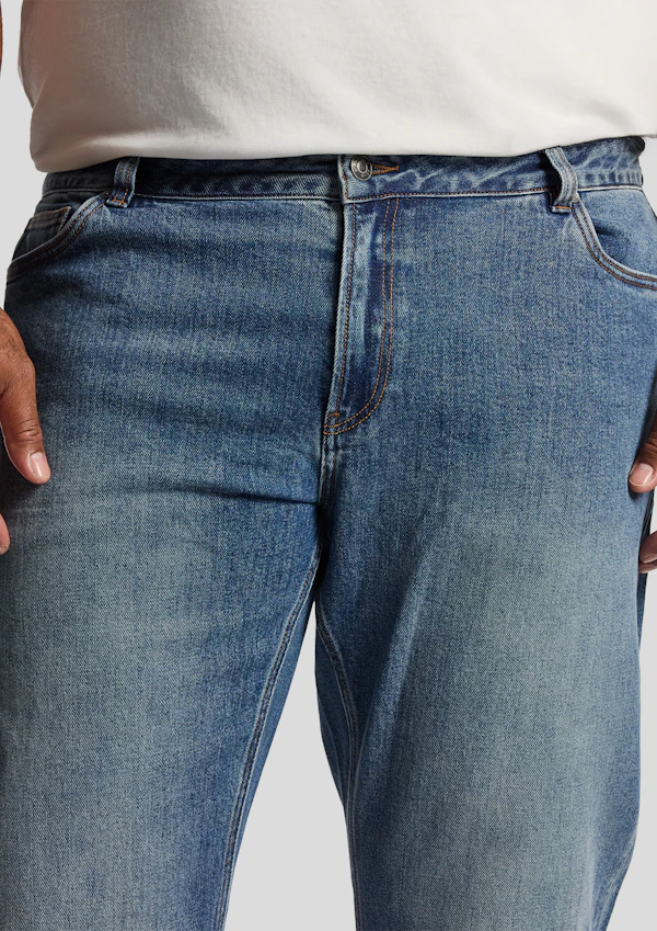 Mid Denim Murphy Stretch Relaxed Jean