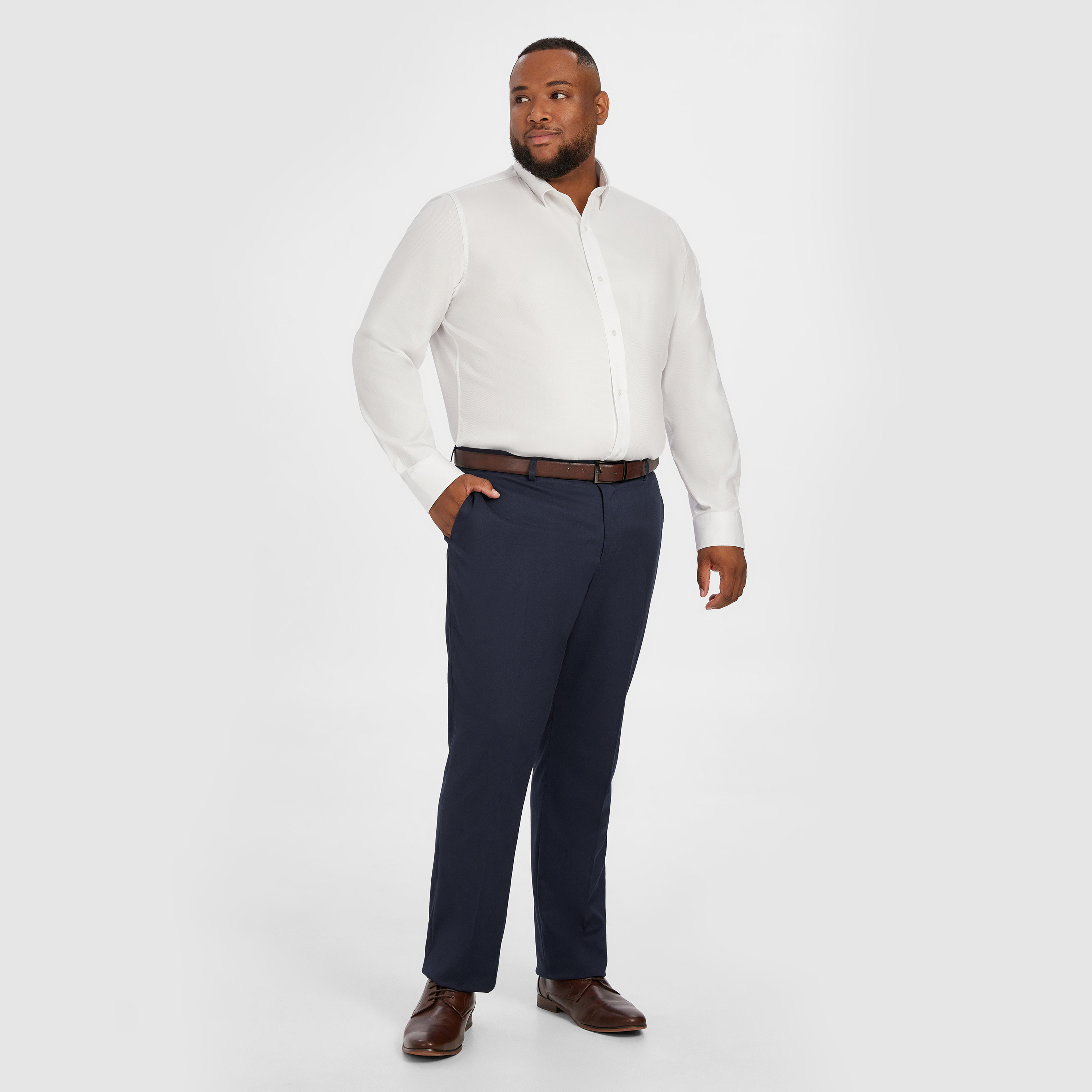 White Devine Stretch Dress Shirt