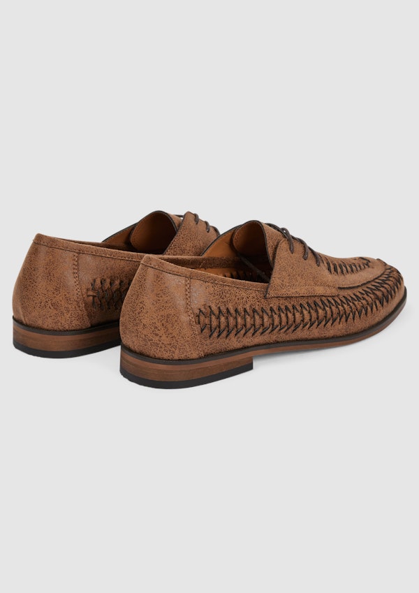 Tan Cruise Woven Lace Up Shoe