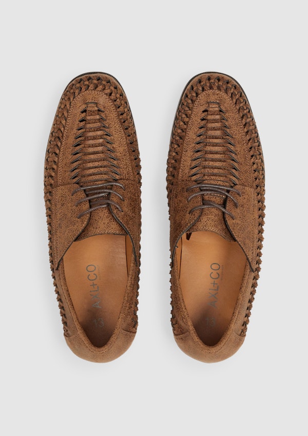 Tan Cruise Woven Lace Up Shoe