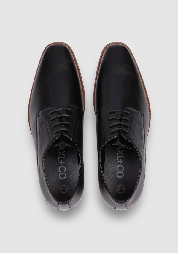 Black Edgewar Faux Leather Dress Shoe