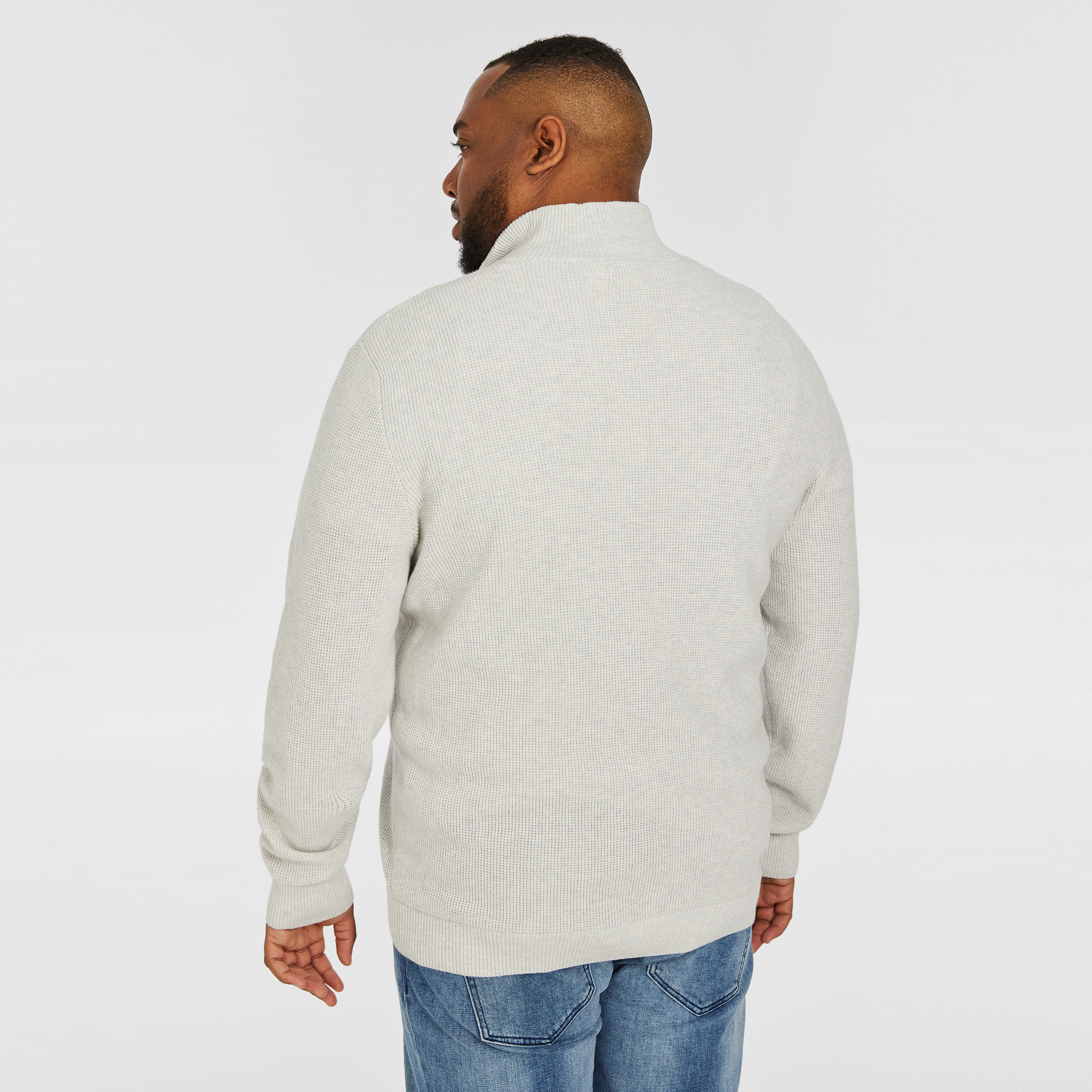 Ice Grey Palma Zip Knit