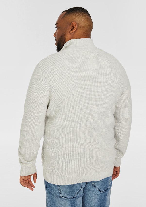 Ice Grey Palma Zip Knit