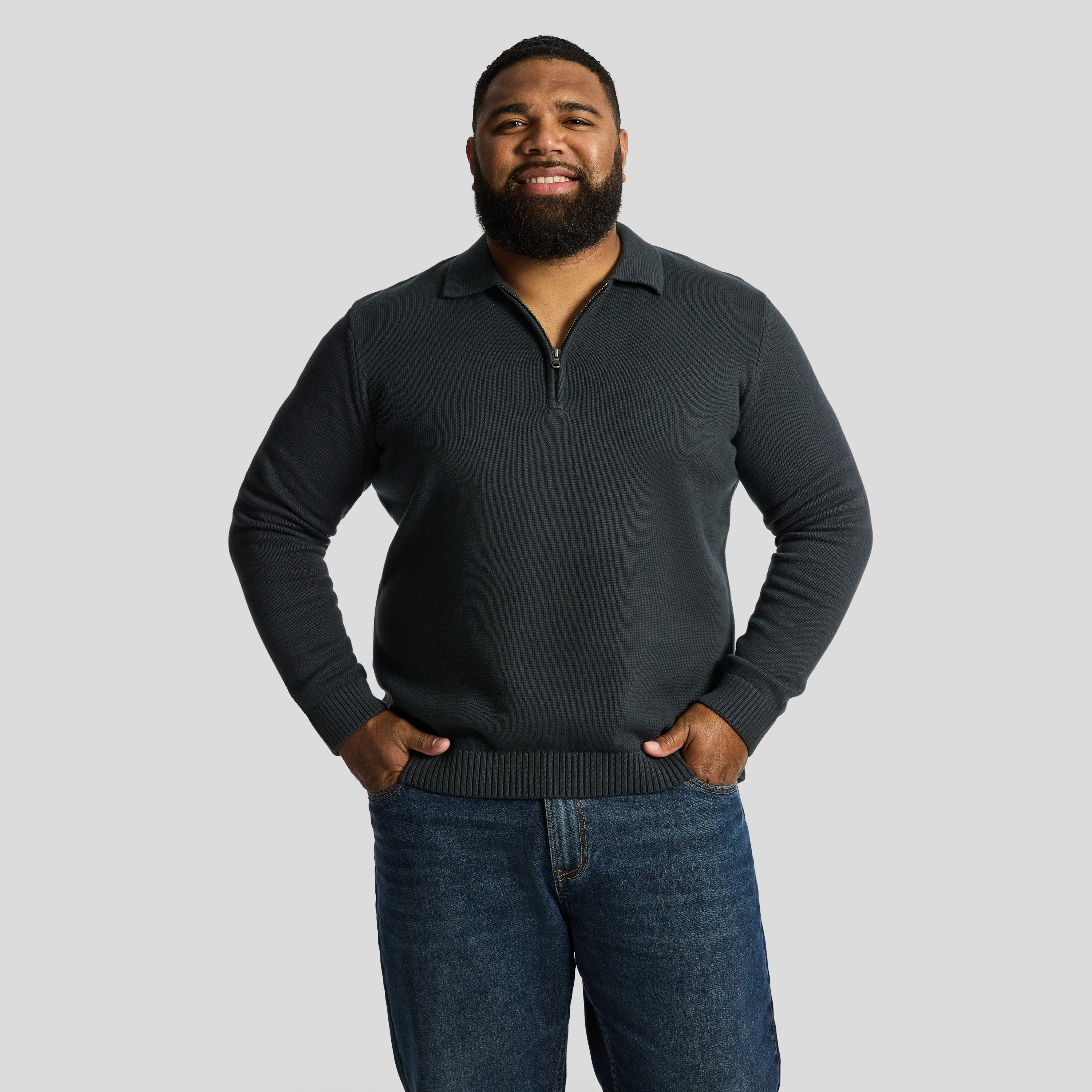 Hayle Zip Neck Knit Polo