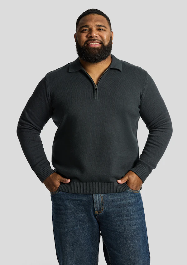 Hayle Zip Neck Knit Polo