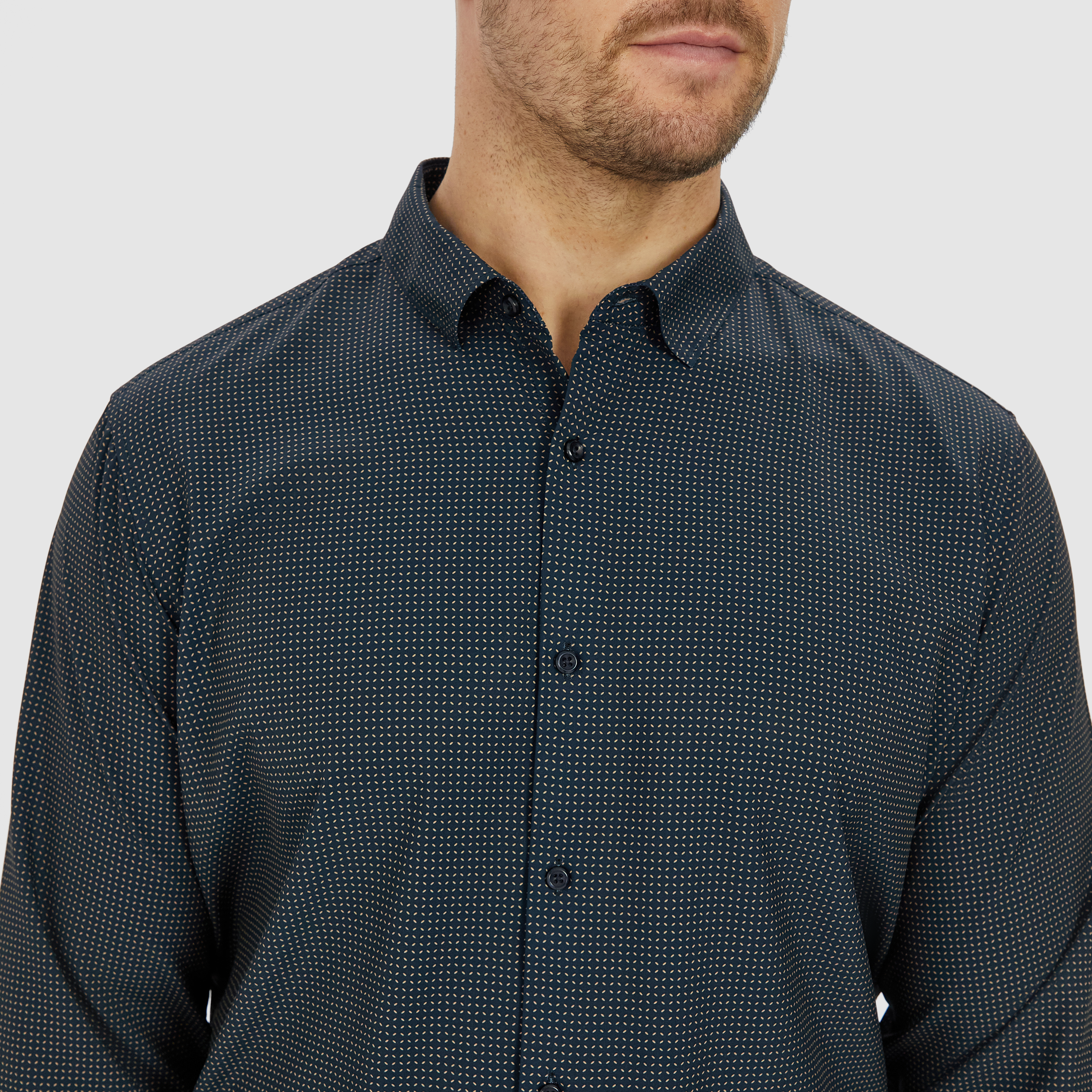 Navy Lucien Super Stretch Shirt