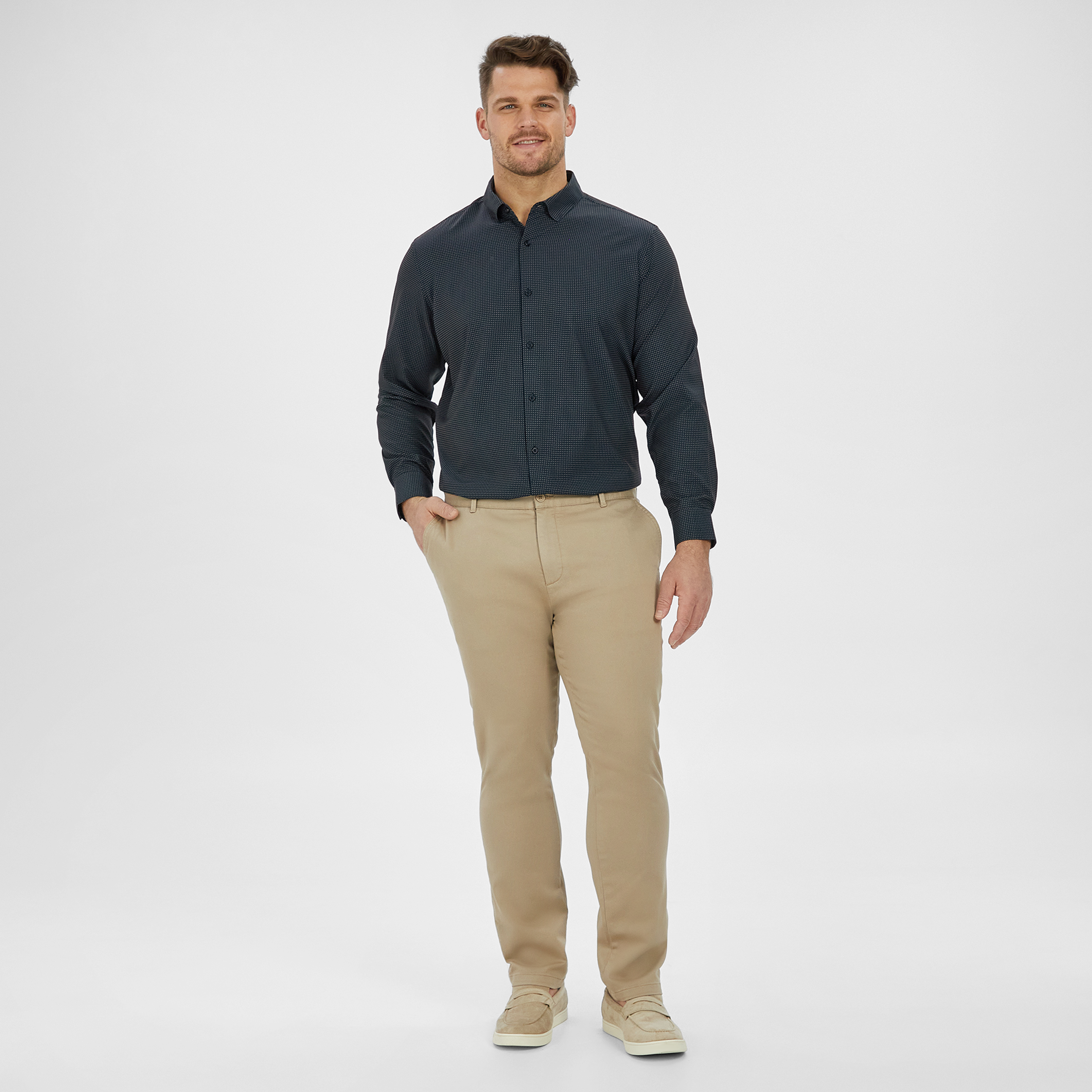 Navy Lucien Super Stretch Shirt