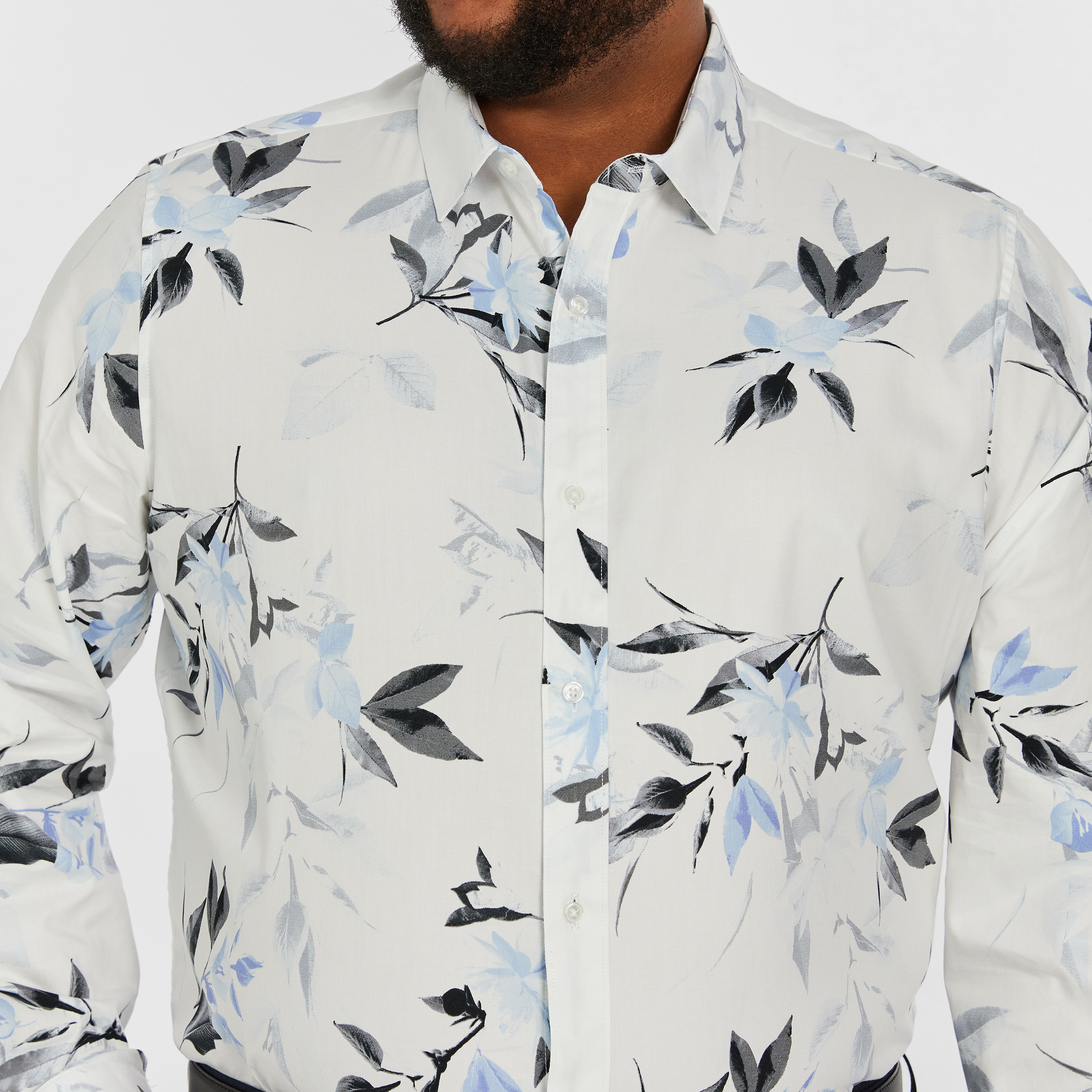 White Simon Floral Shirt