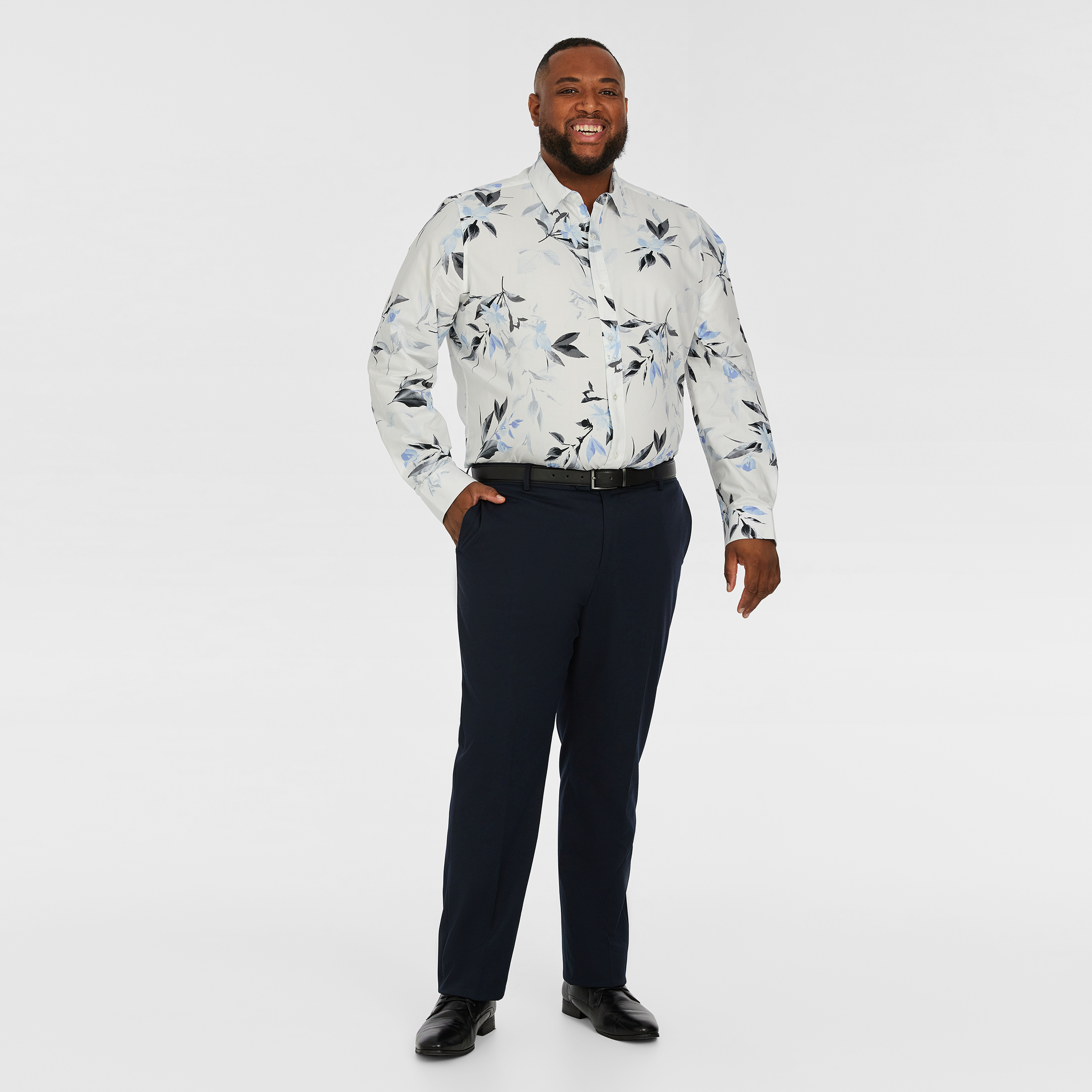 White Simon Floral Shirt