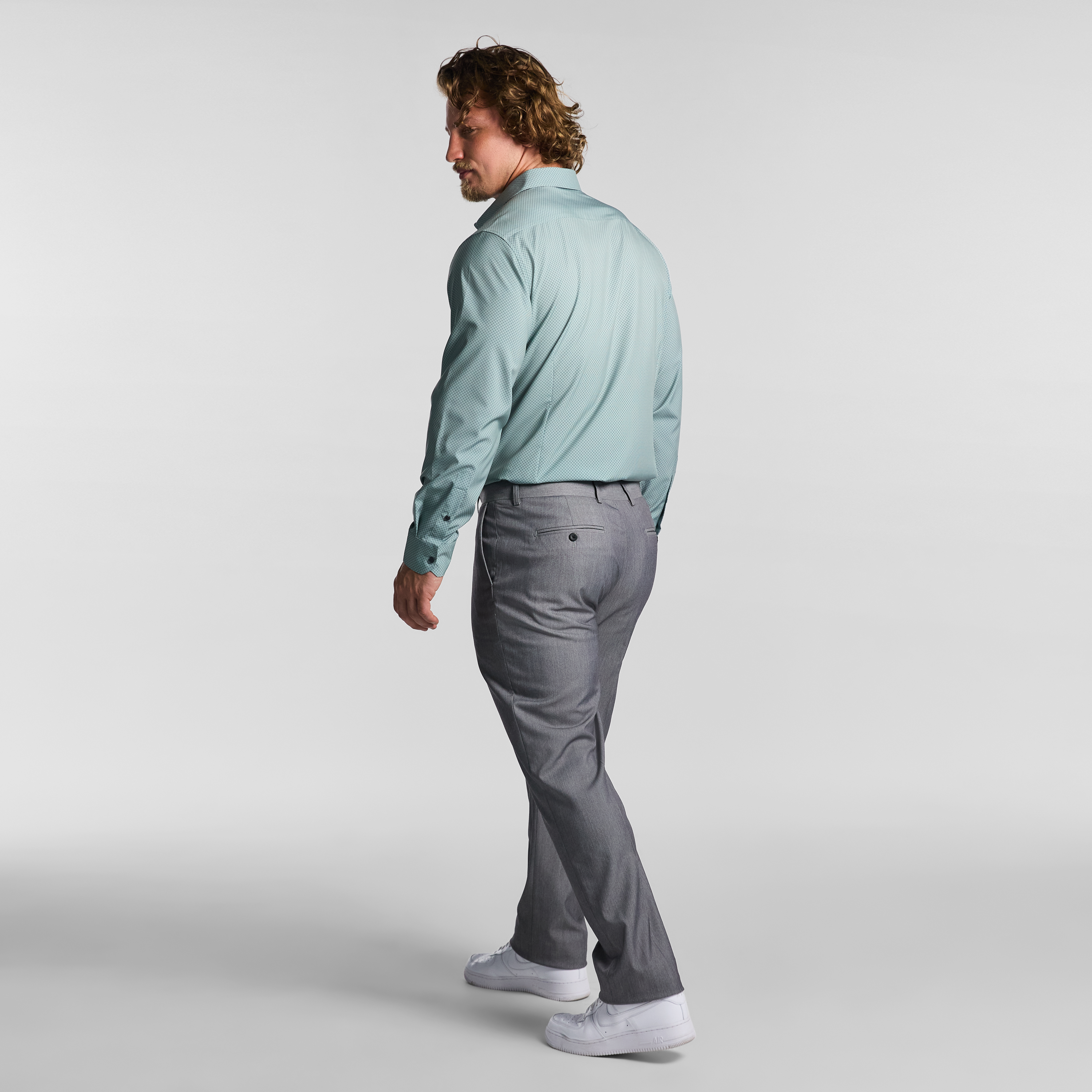 Sage Green Tulsa Micro Geo Super Stretch Shirt