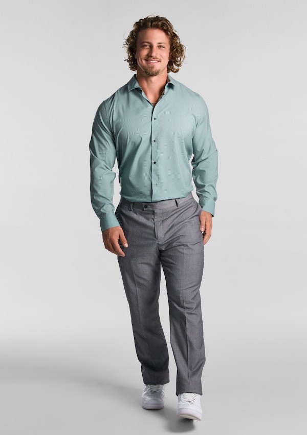 Sage Green Tulsa Micro Geo Super Stretch Shirt