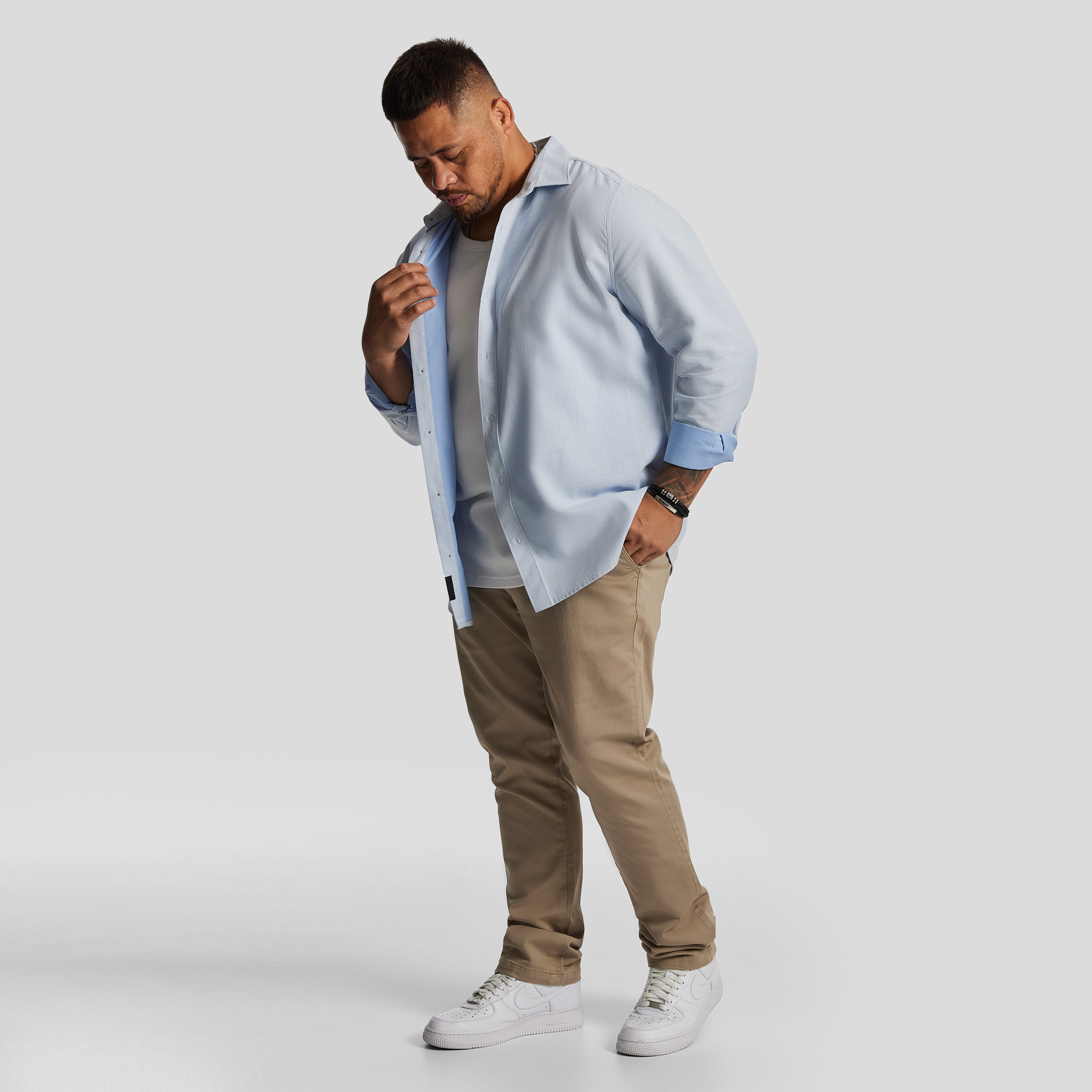 Light Blue Raleigh Textured Shirt