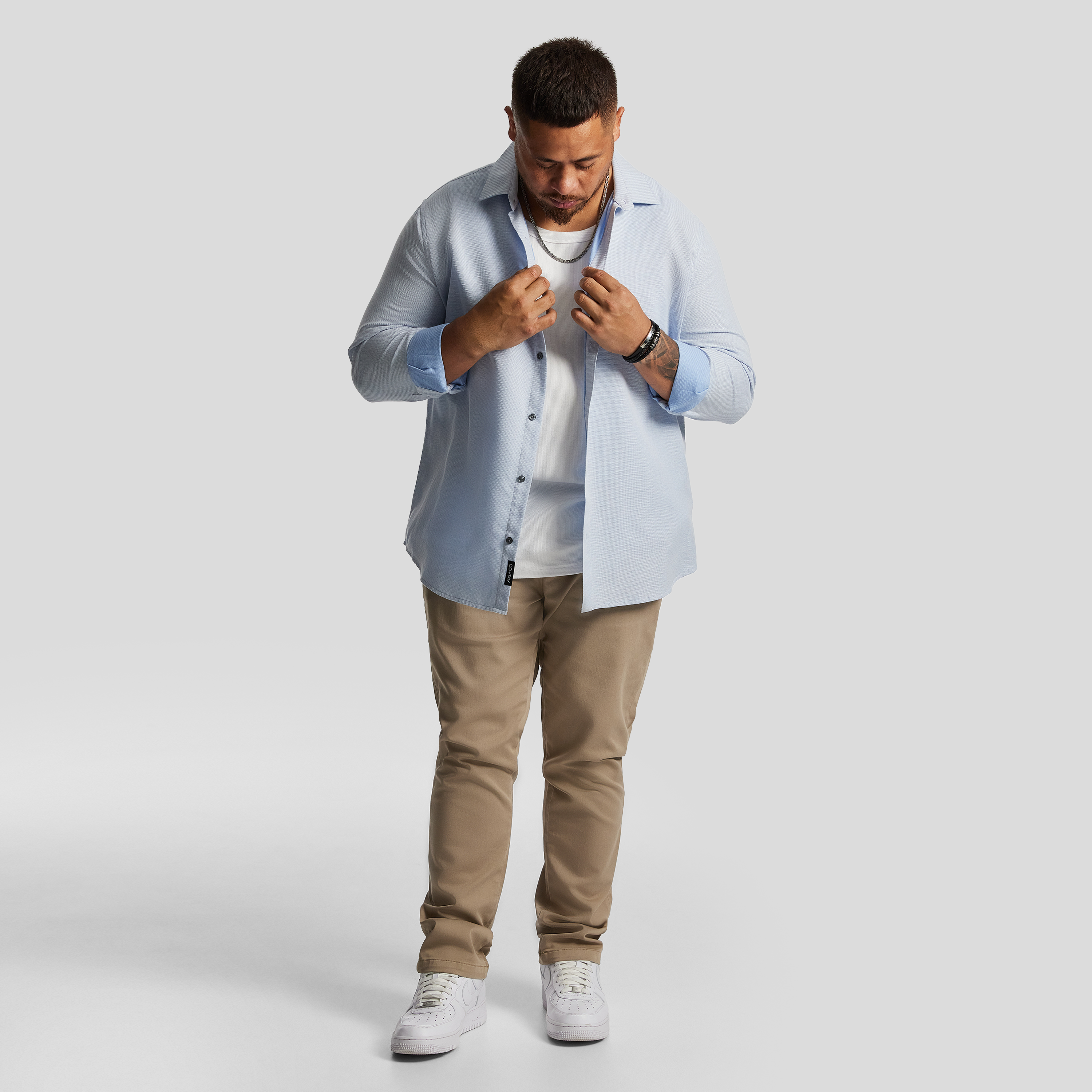 Light Blue Raleigh Textured Shirt