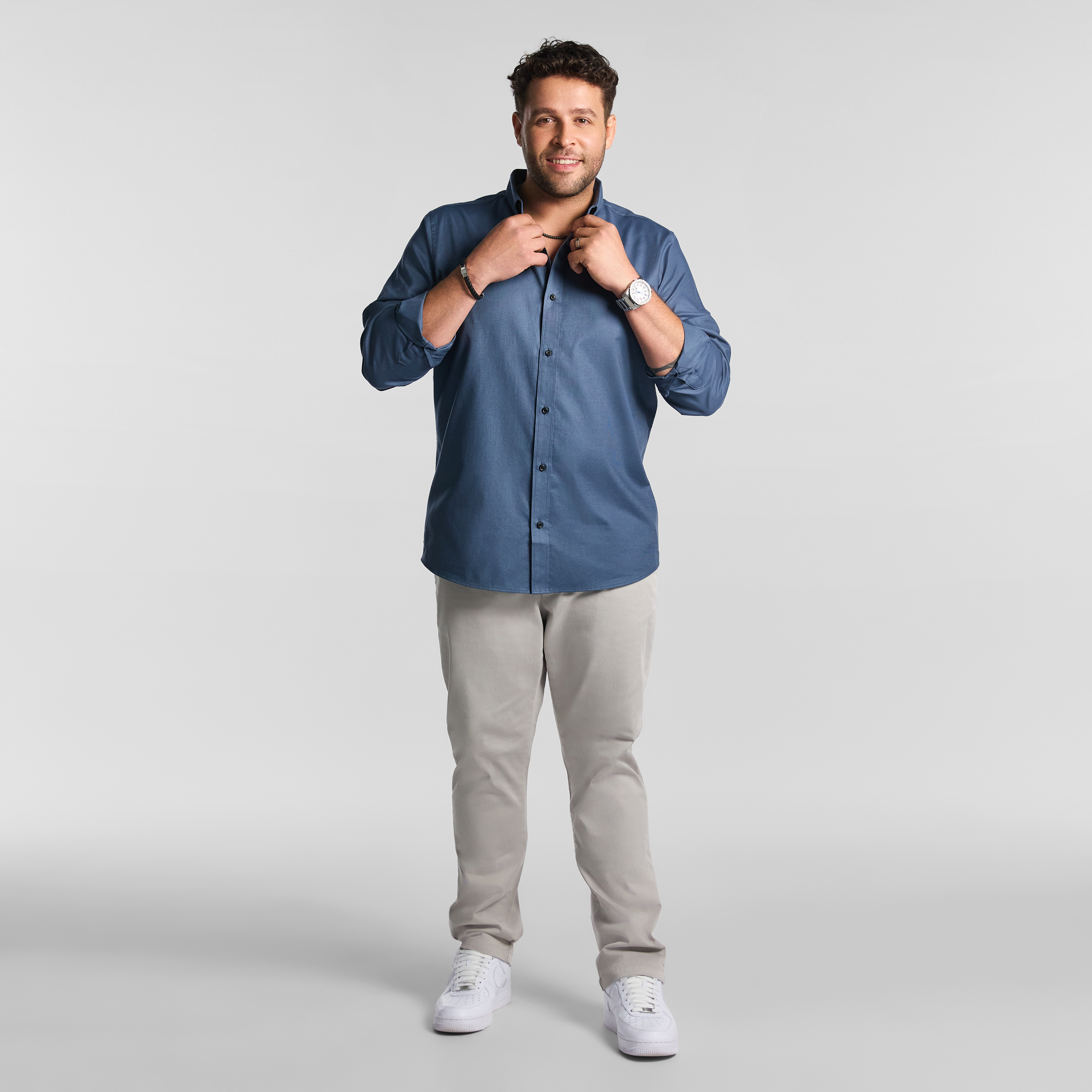 Steel Blue Kyoto Strech Shirt