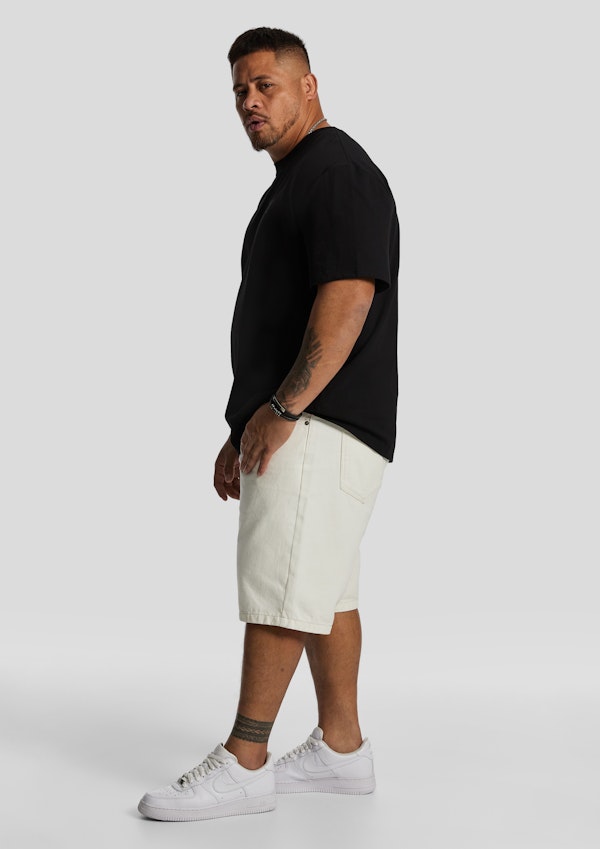 Ecru Feeny Relaxed Denim Short