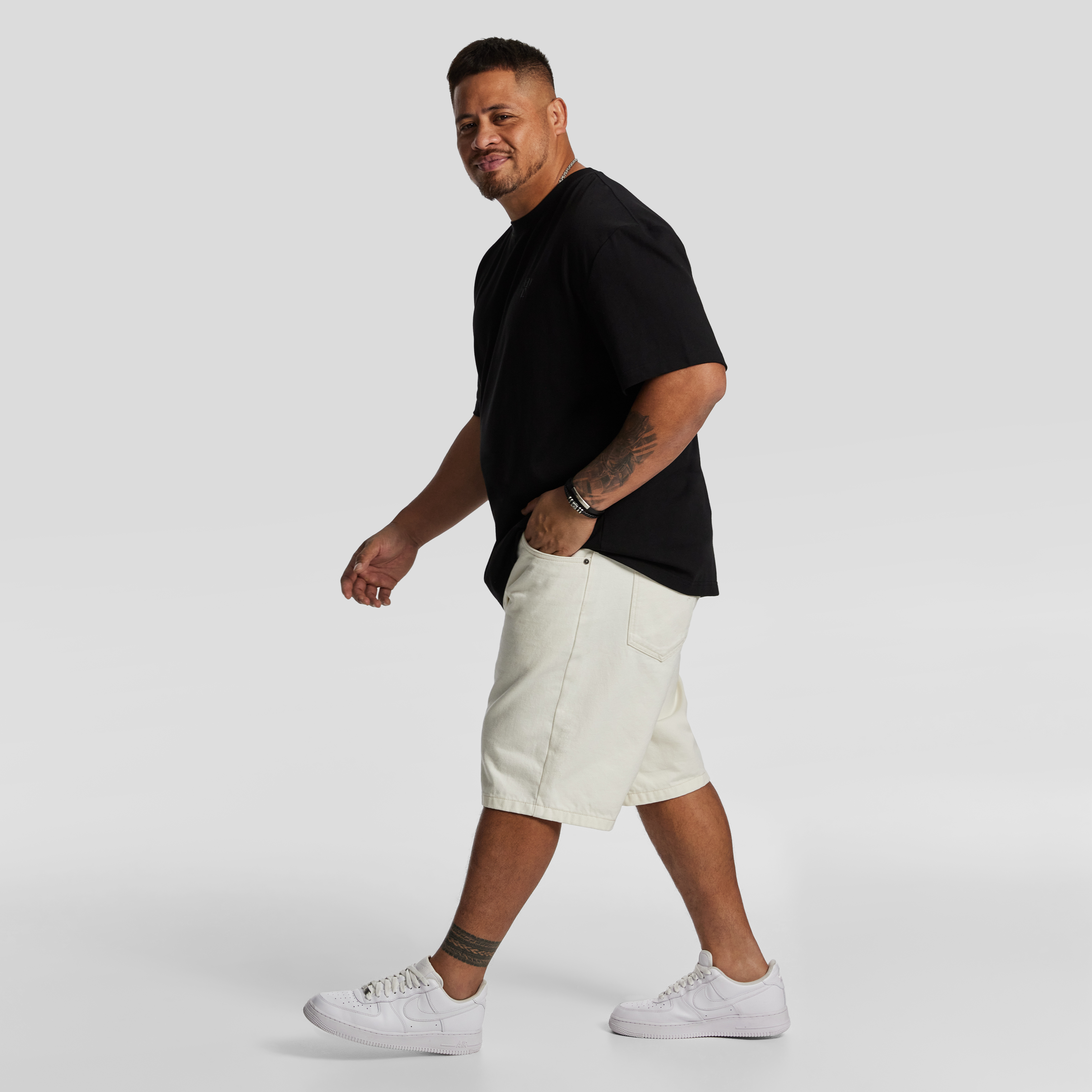 Ecru Feeny Relaxed Denim Short