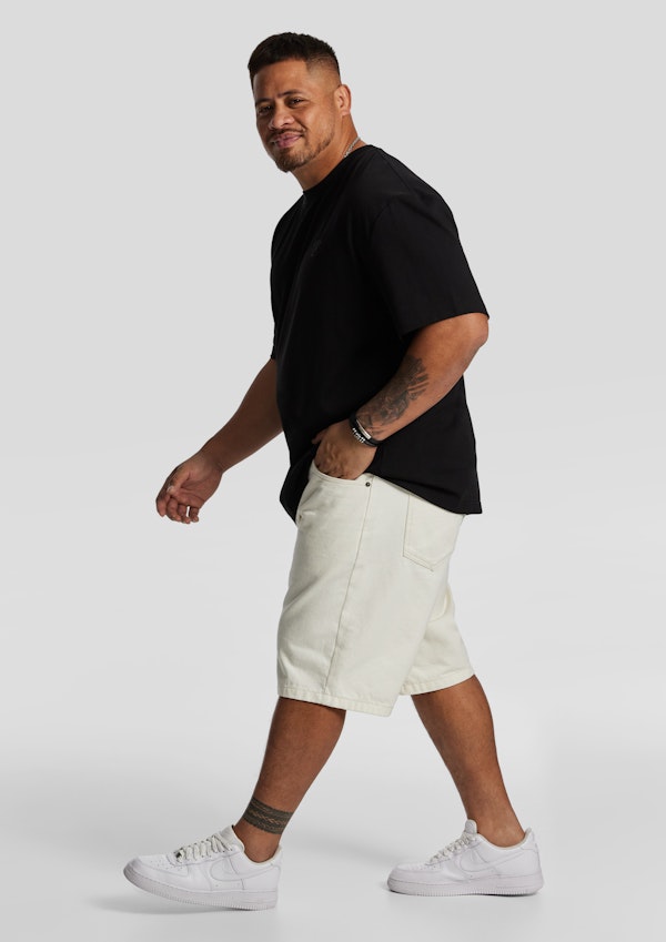 Ecru Feeny Relaxed Denim Short