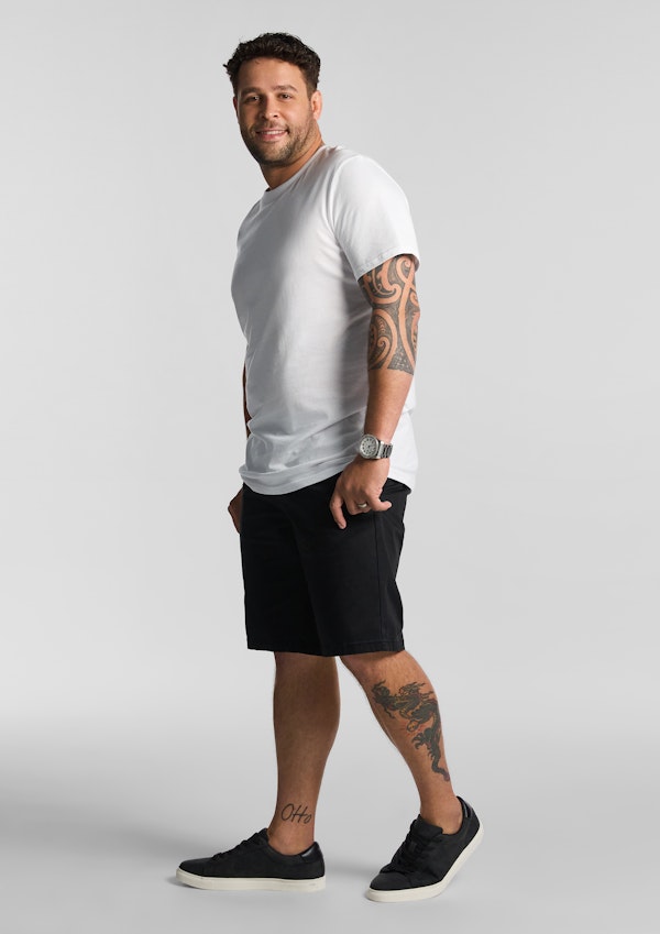 Black Hastings Stretch Chino Short