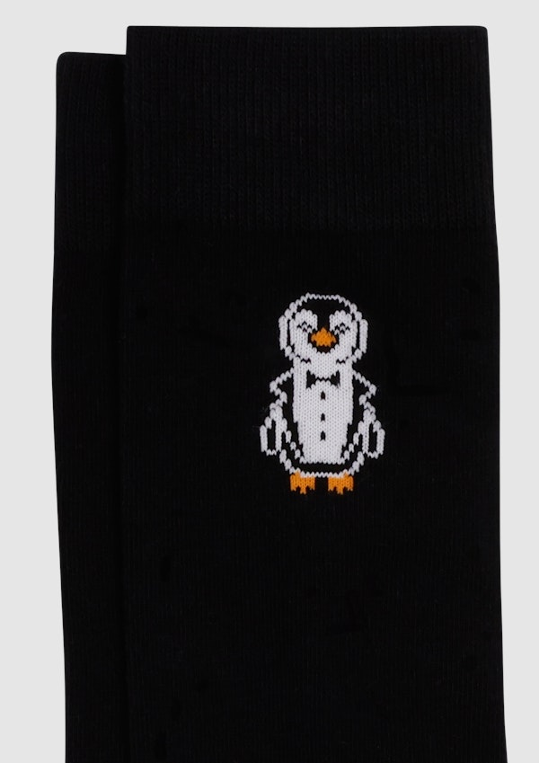 Black Penguin Suit Sock