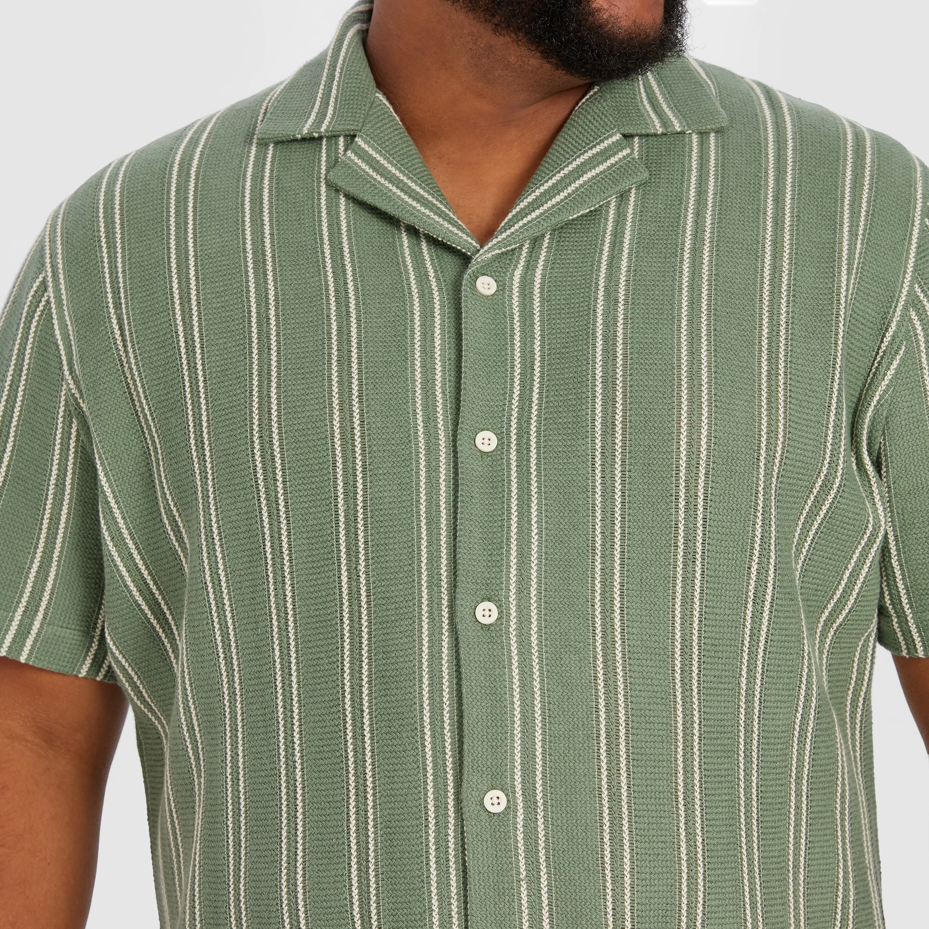 Sage Green Totti Stripe Shirt