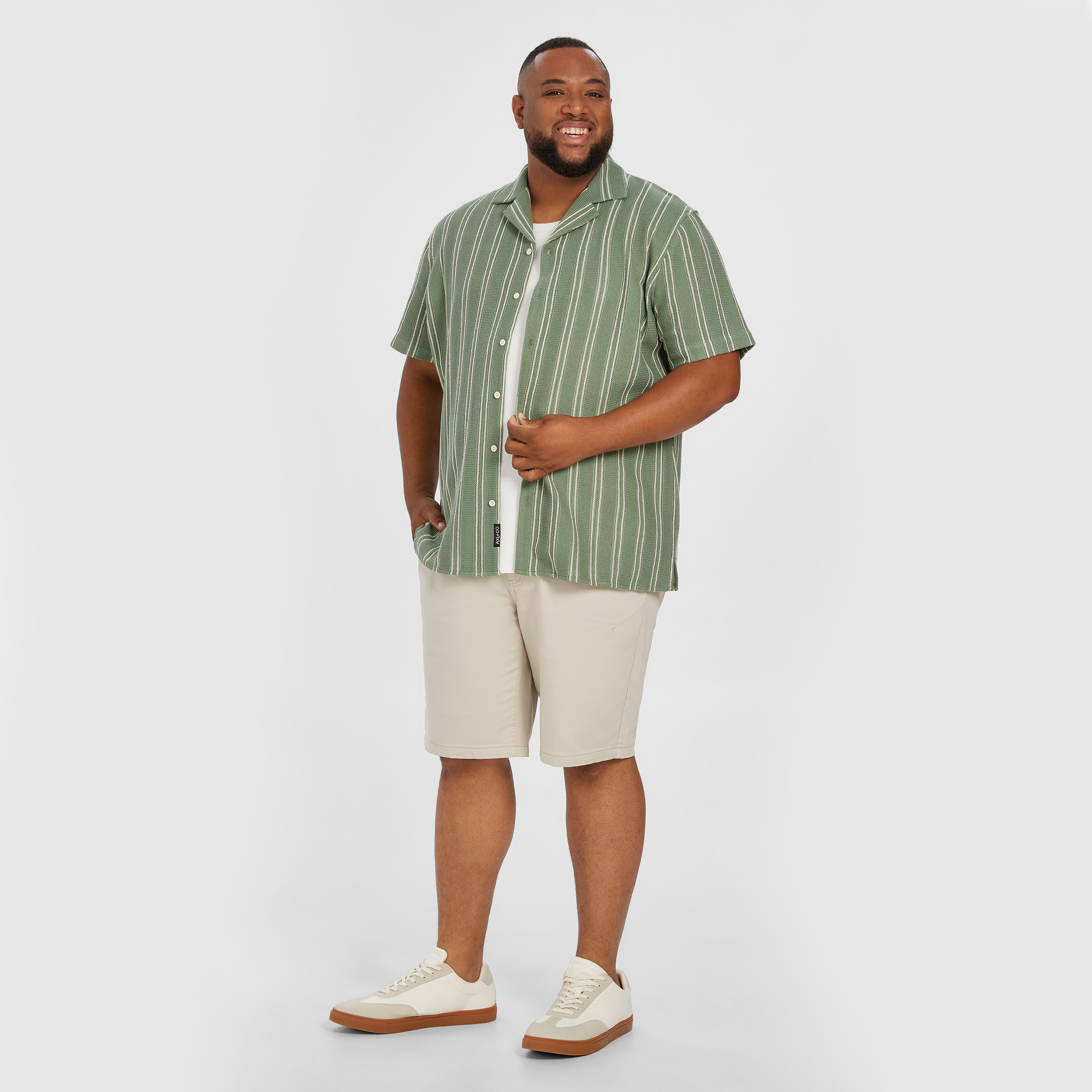 Sage Green Totti Stripe Shirt