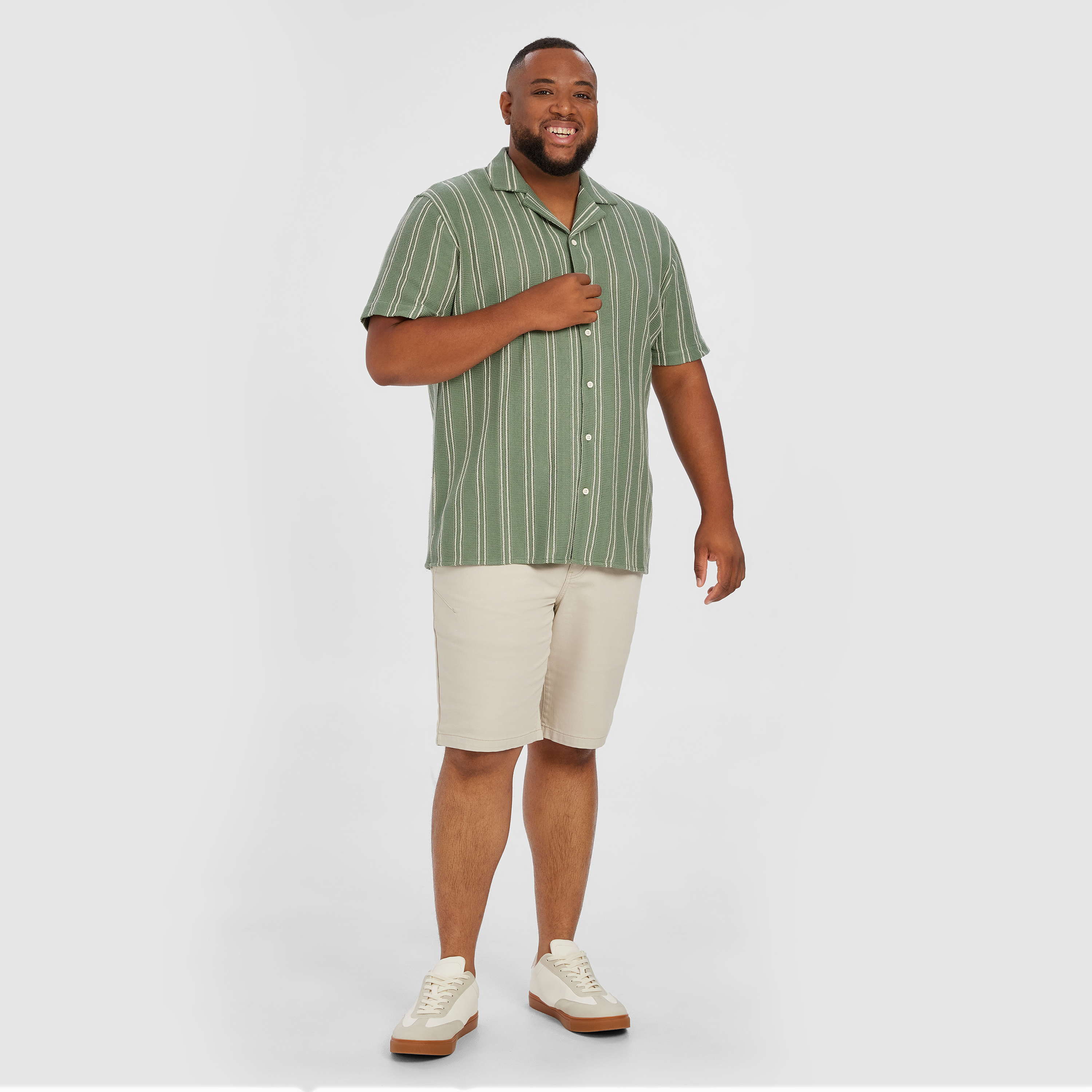 Sage Green Totti Stripe Shirt