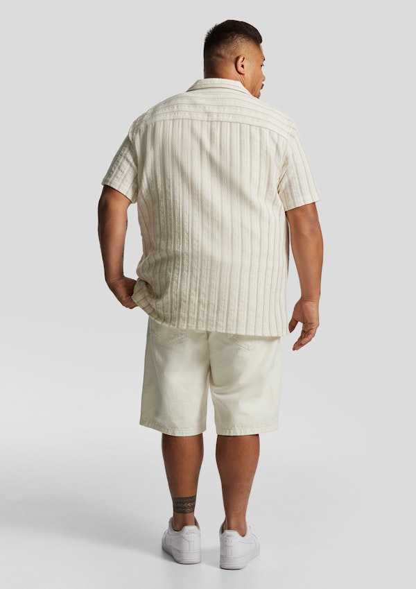 Sand Dunes Stripe Cotton Short Sleeve Shirt