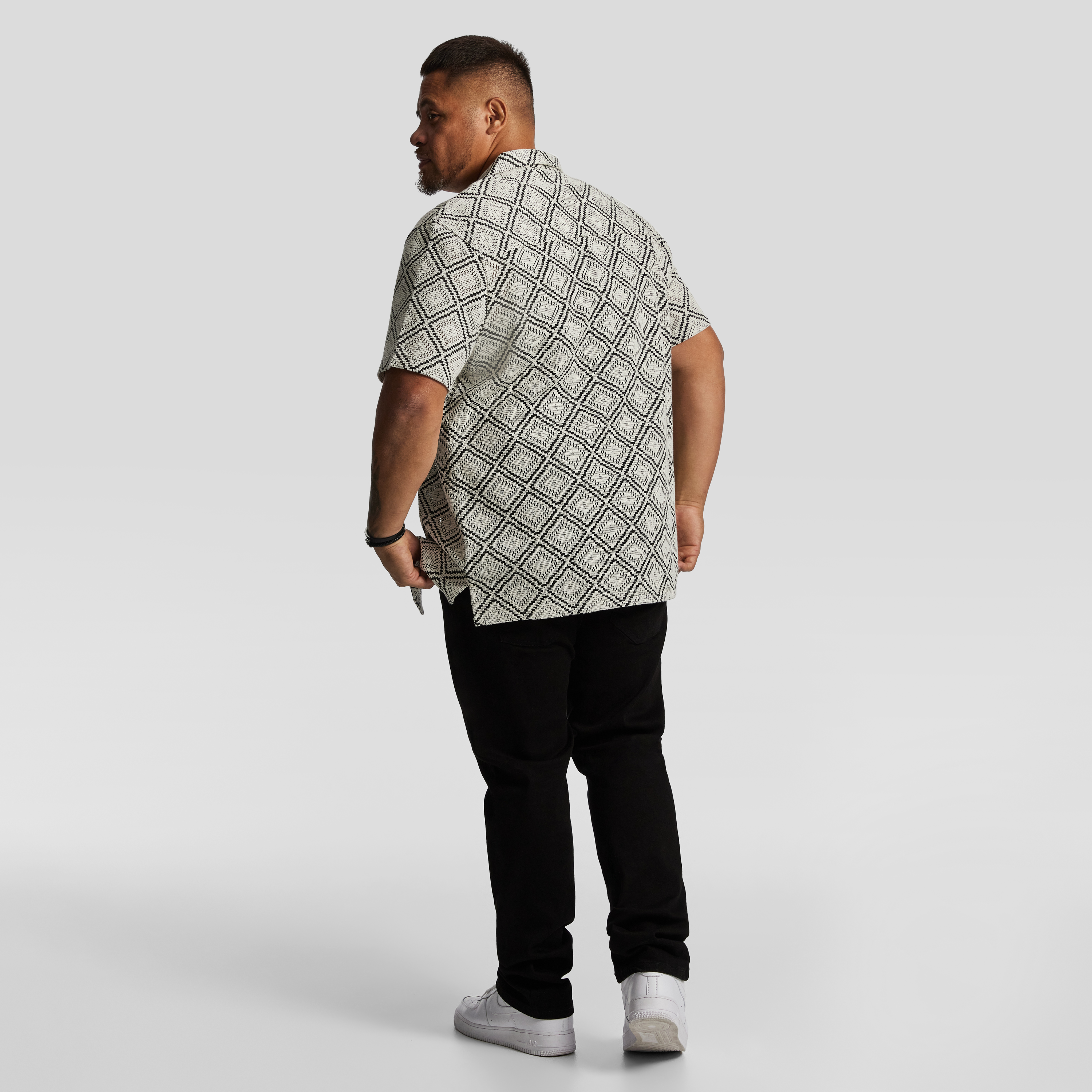 White Belmore Lace Short Sleeve Shirt
