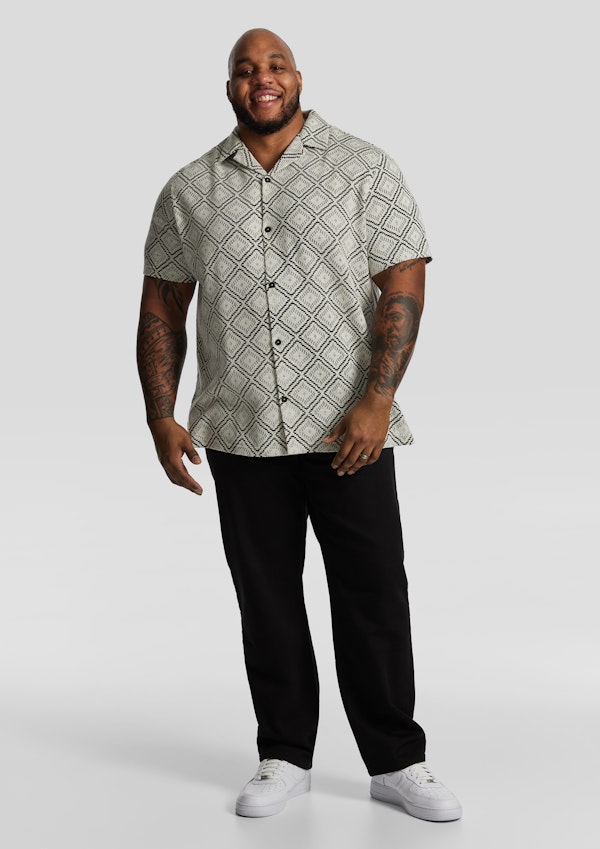 White Belmore Lace Short Sleeve Shirt
